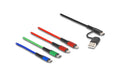 Delock USB Ladekabel 4 in 1 USB-A+C 2x Lightning/ Micro USB/ USB Type-C, 1.20m