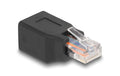 Delock Netzwerkadapter RJ45/48/50 Stecker/Buchse, 10P/10C Belegung, schwarz