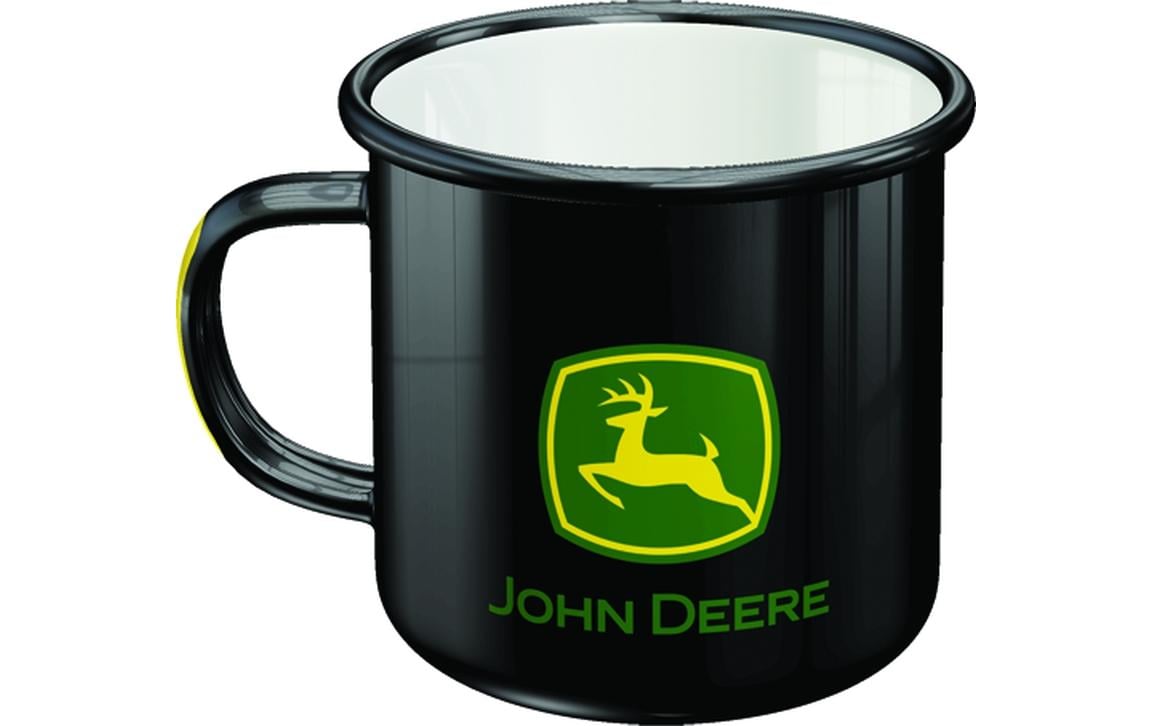 Nostalgic Art Emaille Becher John Deere 1 Stk, 8x8 cm, 360 ml