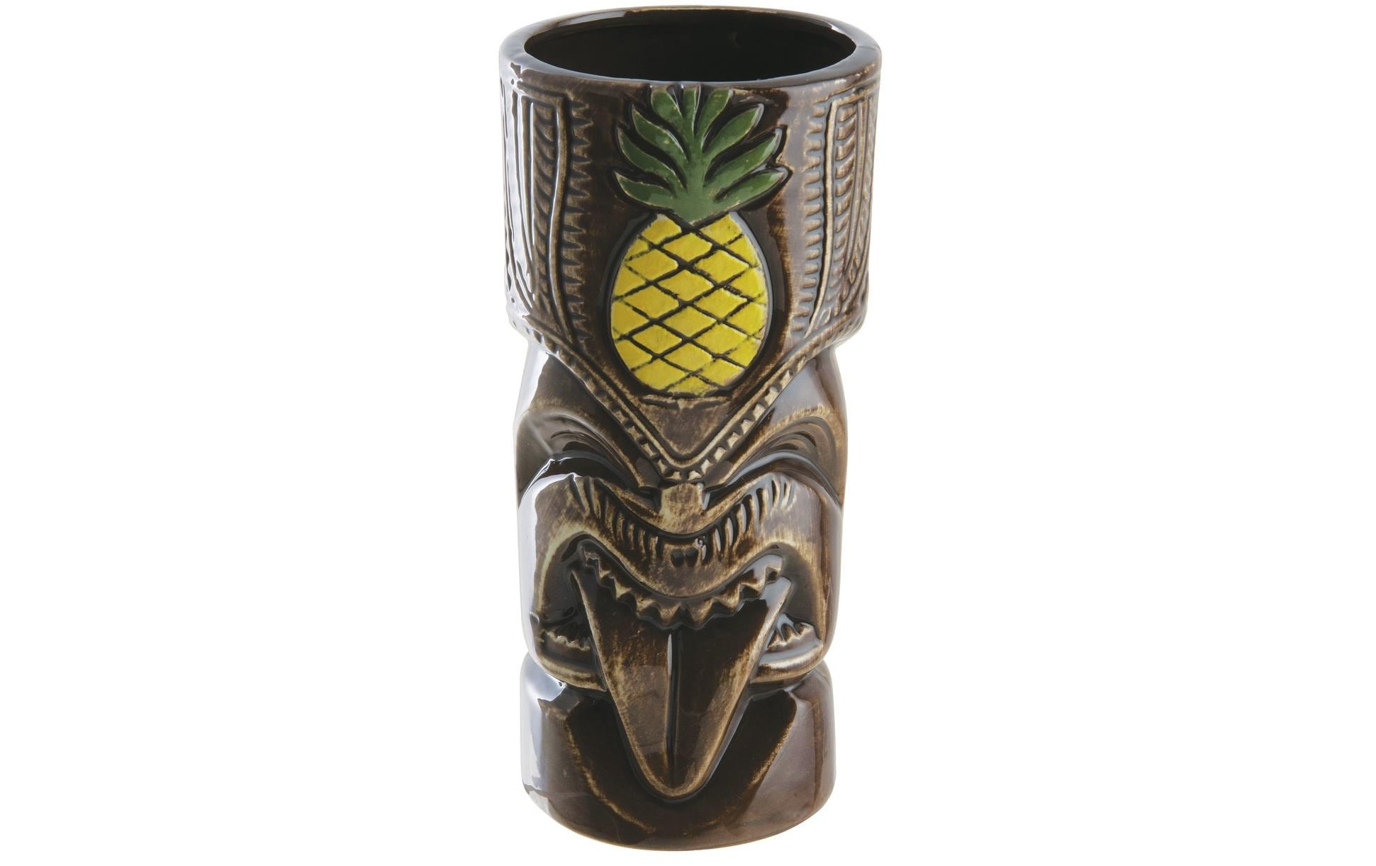 Paderno Tiki Becher 510ml 8x17cm, braun, Keramik
