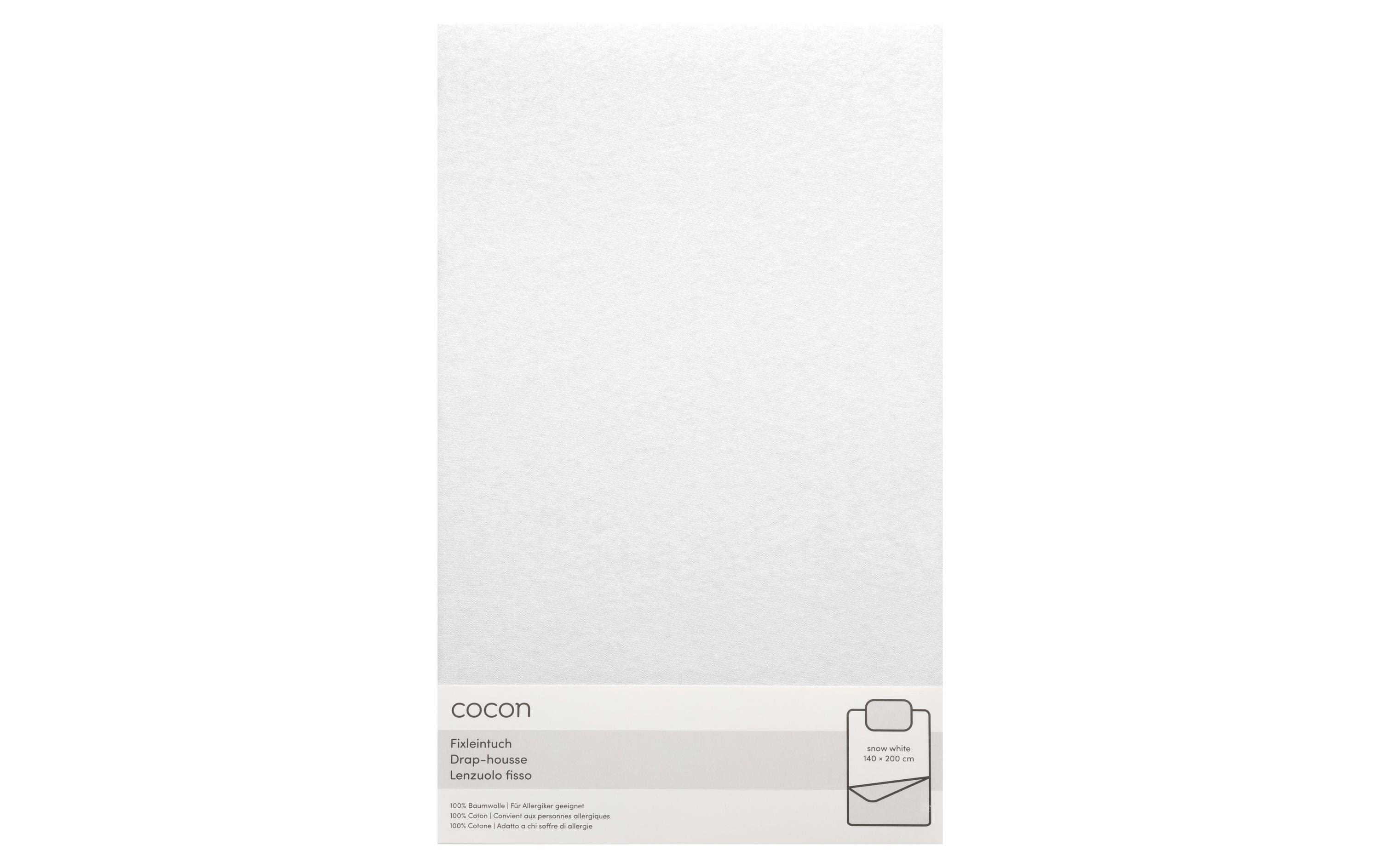 COCON Fixleintuch Weiss 140/160x200 cm