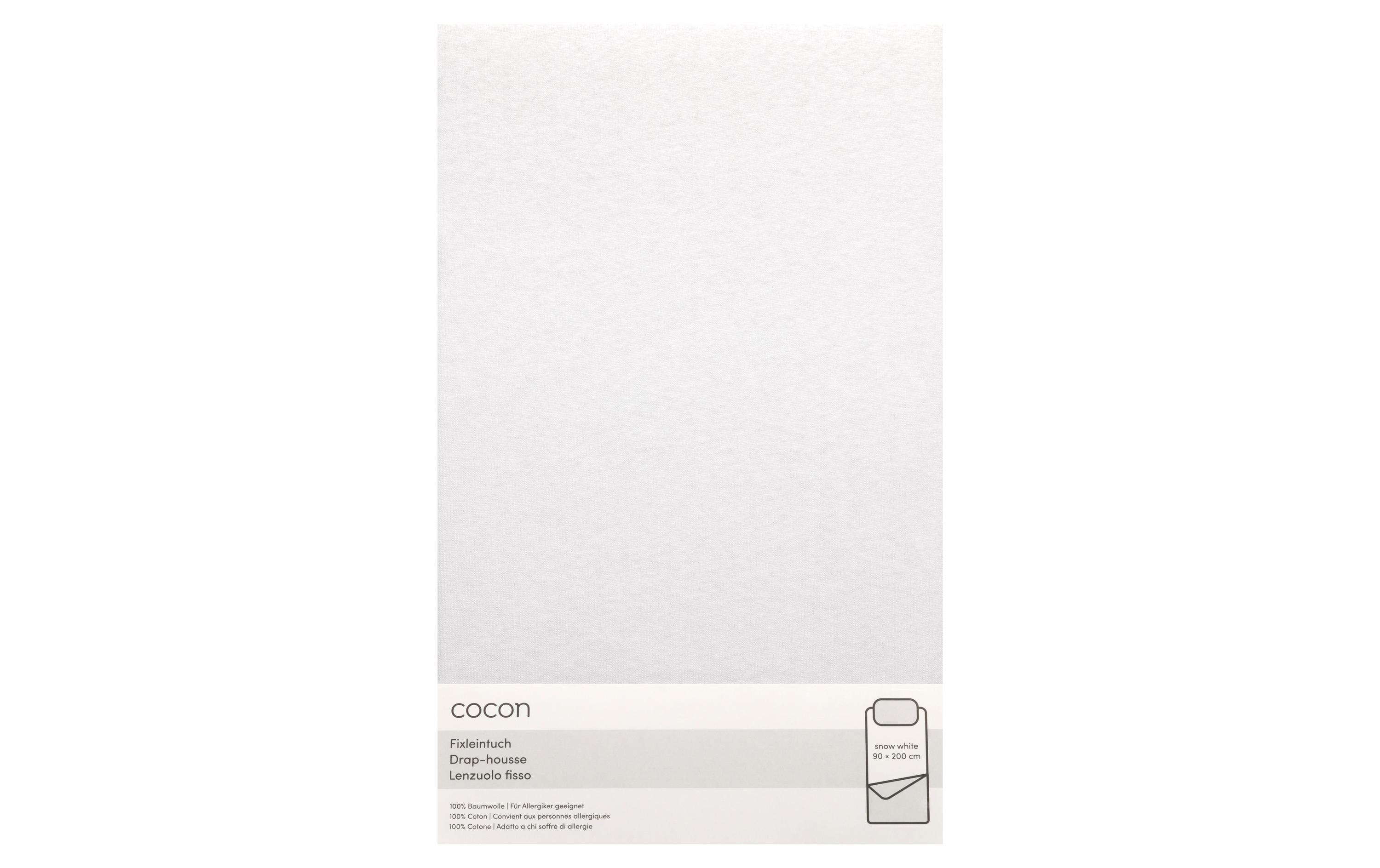 COCON Fixleintuch Weiss 90/100x200 cm