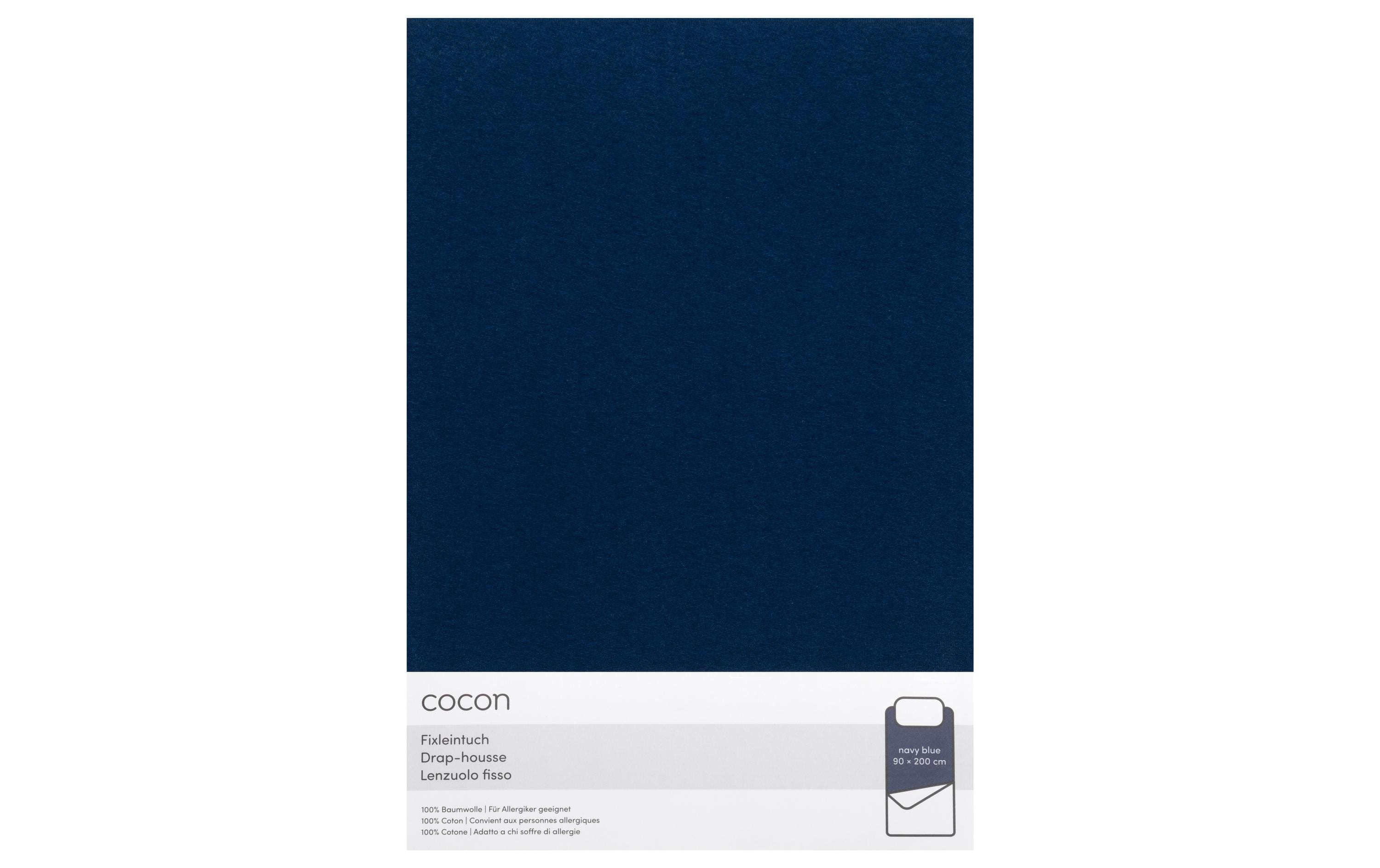 COCON Fixleintuch Dunkelblau 90/100x200 cm