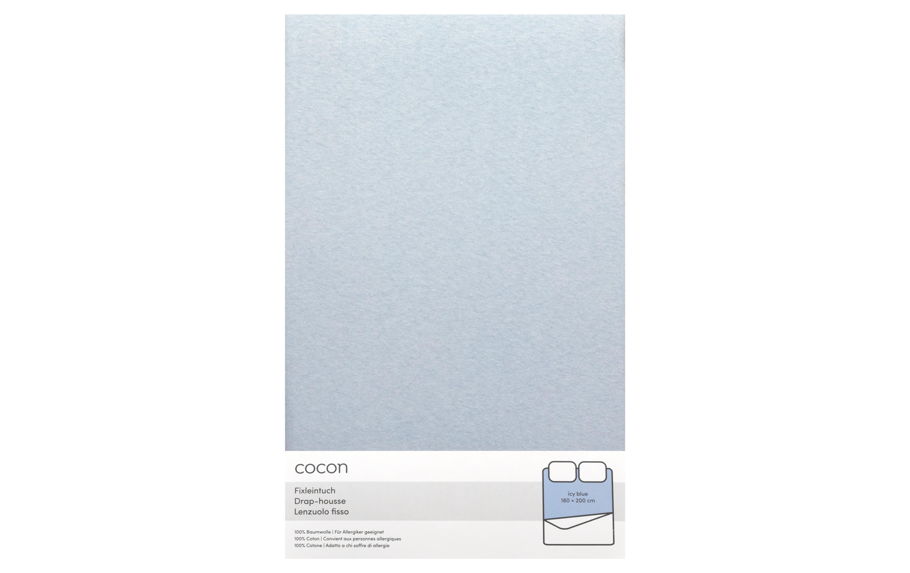 COCON Fixleintuch Hellblau 180/200x200