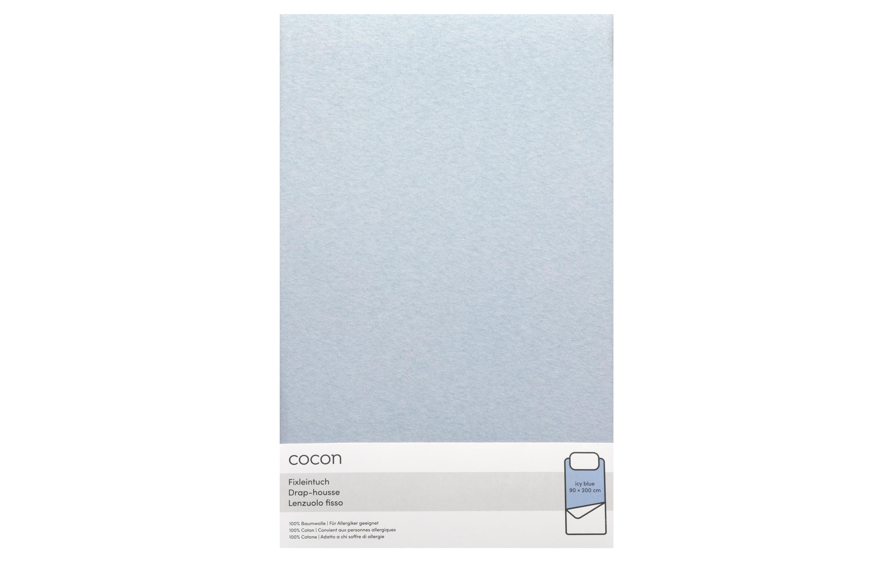 COCON Fixleintuch Hellblau 90/100x200 cm