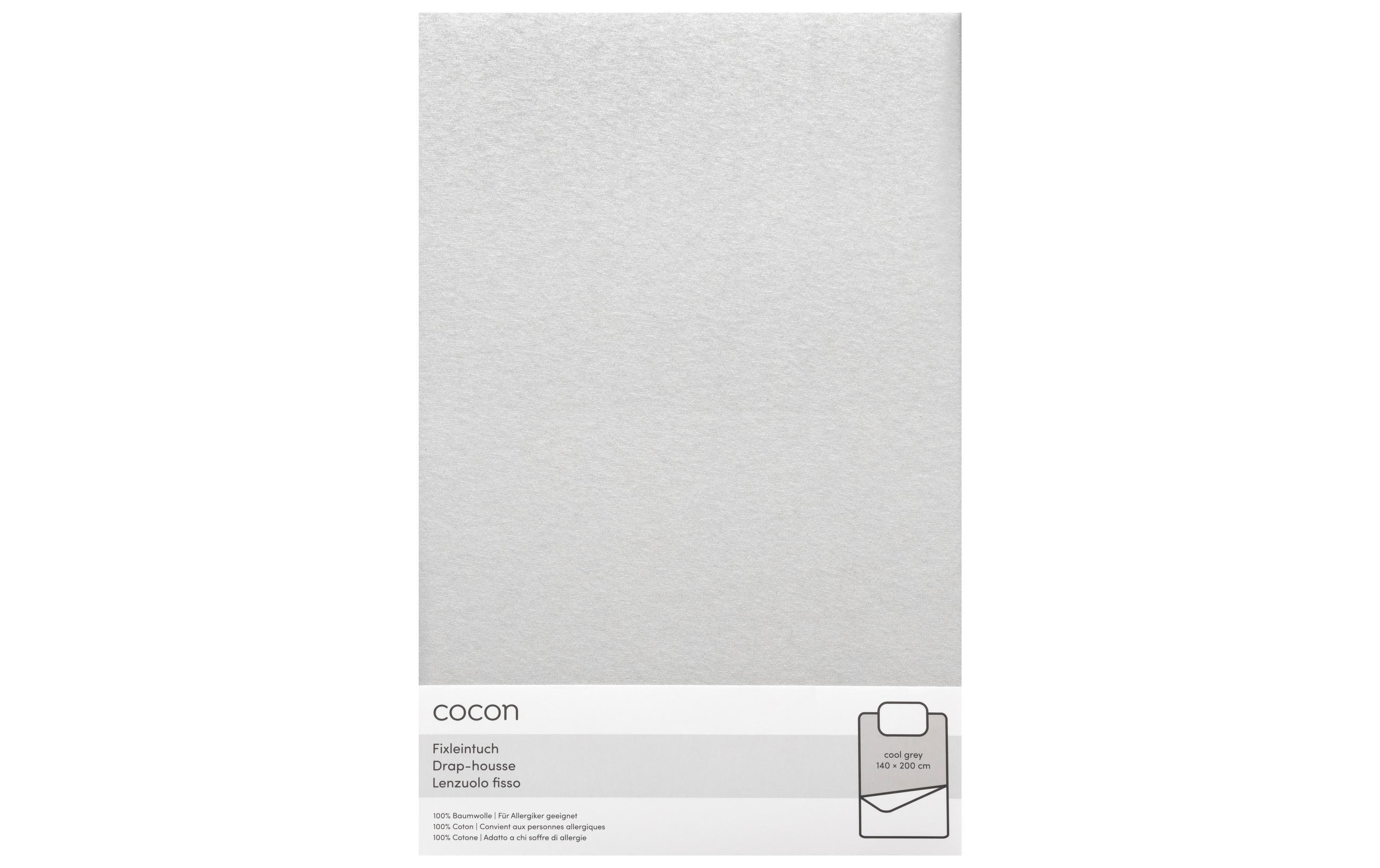 COCON Fixleintuch Hellgrau 140/160x200 cm