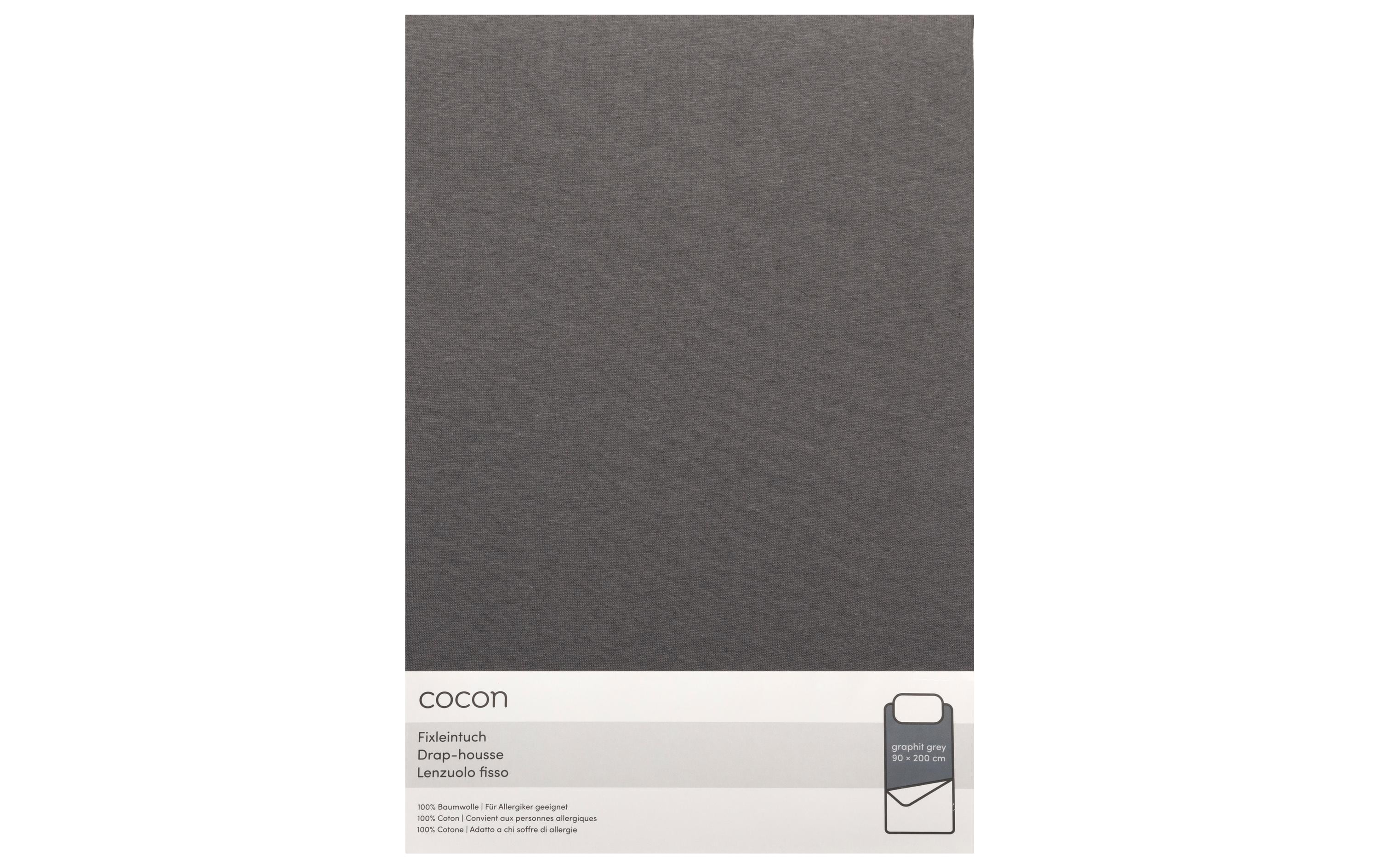 COCON Fixleintuch Grau 90/100x200 cm