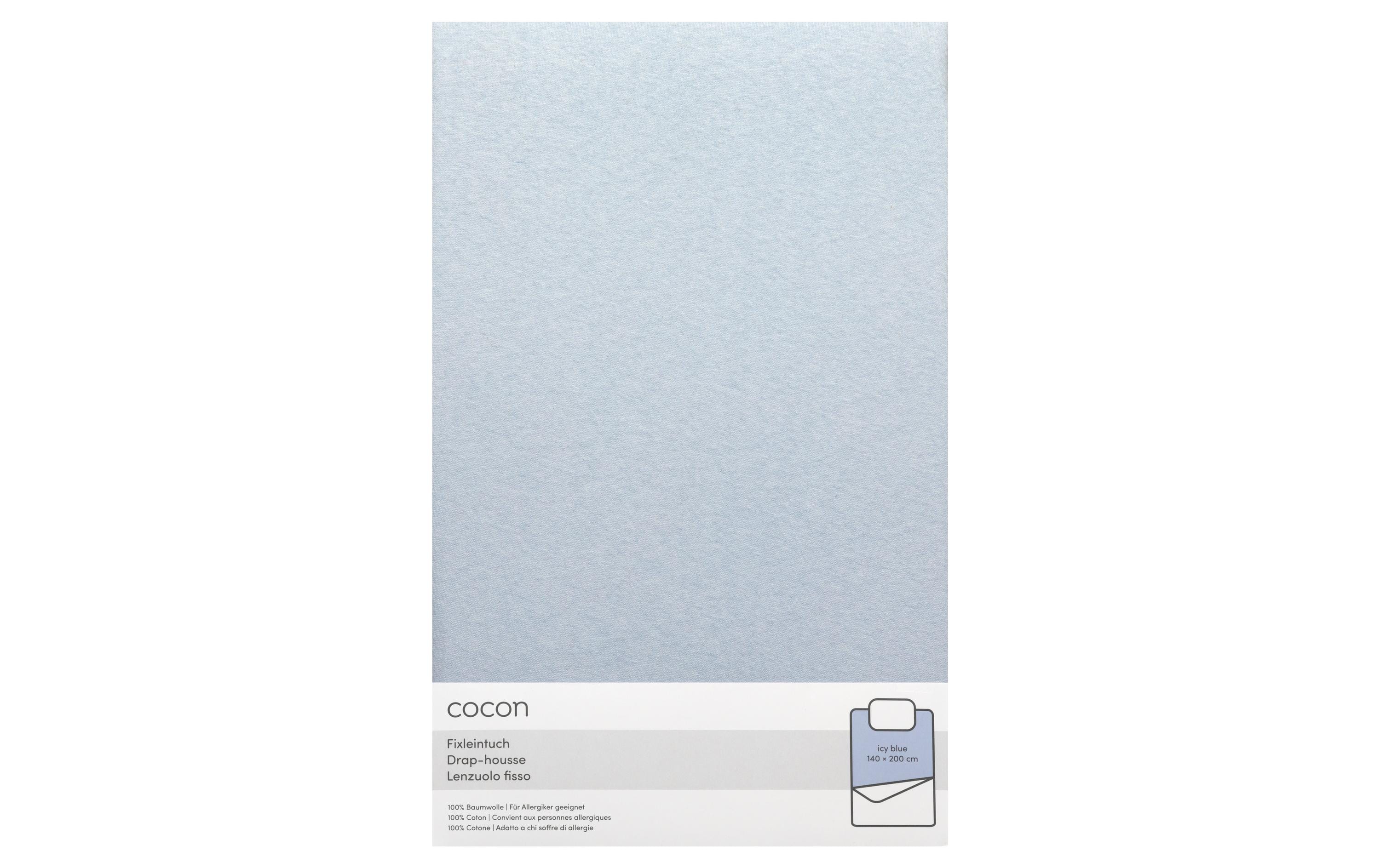 COCON Fixleintuch Hellblau 140/160x200 cm
