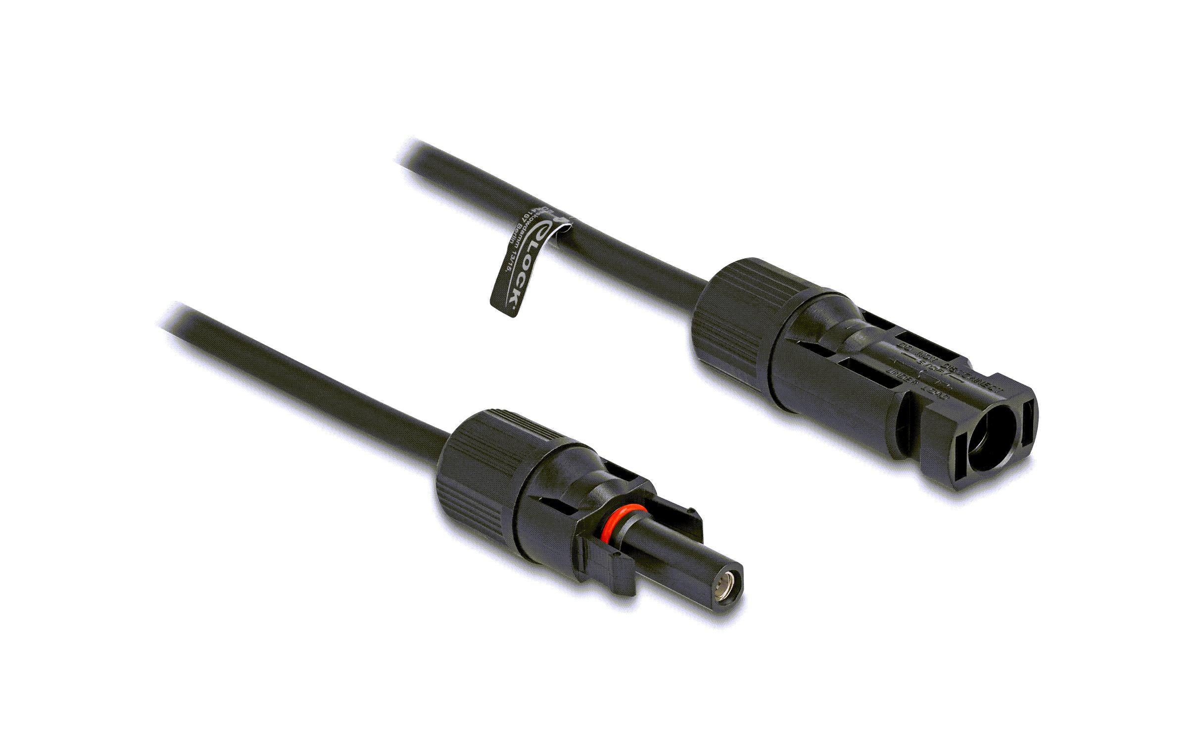 Delock DL4 Solarkabel 6mm Stecker zu Buchse, 5m, schwarz