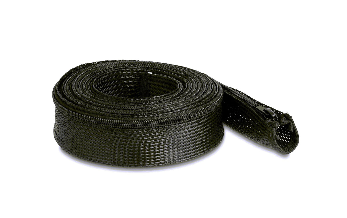 Delock Geflechtschlauch, 3mx50mm Reissverschluss, hitzebeständig, schwarz