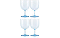 Bodum Okett Rotwein-G blau Transparent blau, 4Stk