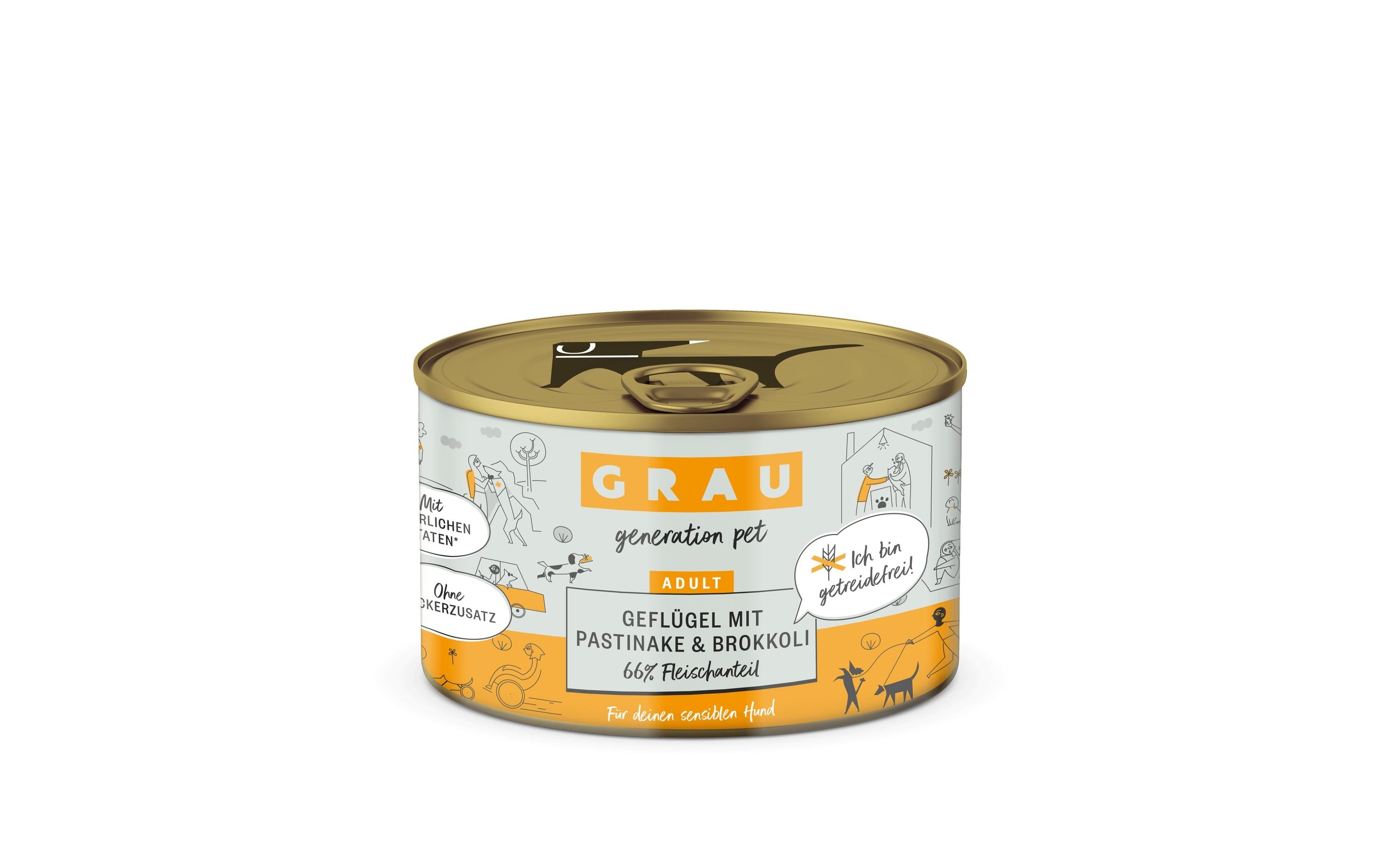 Grau Dog Geflügel,Pastinake+Brokkoli 200g