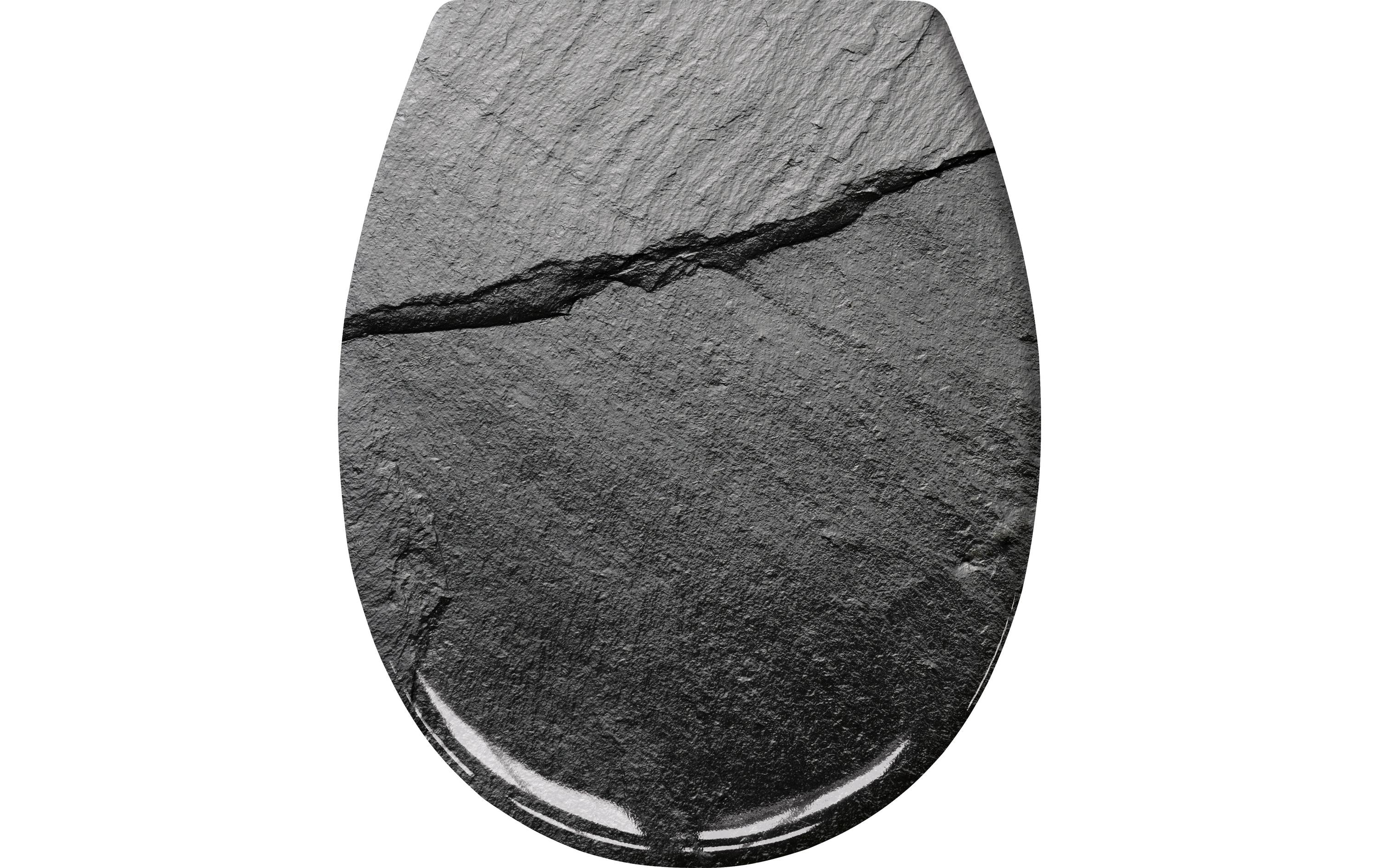 Kleine Wolke Toilettensitz Slate Grösse: 37x45cm, Duroplast