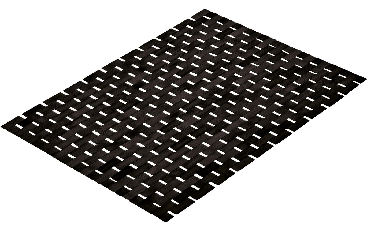 Kleine Wolke Holzmatte Palito Schwarz 100% Bambus, Höhe 5mm, 50 x 70 cm
