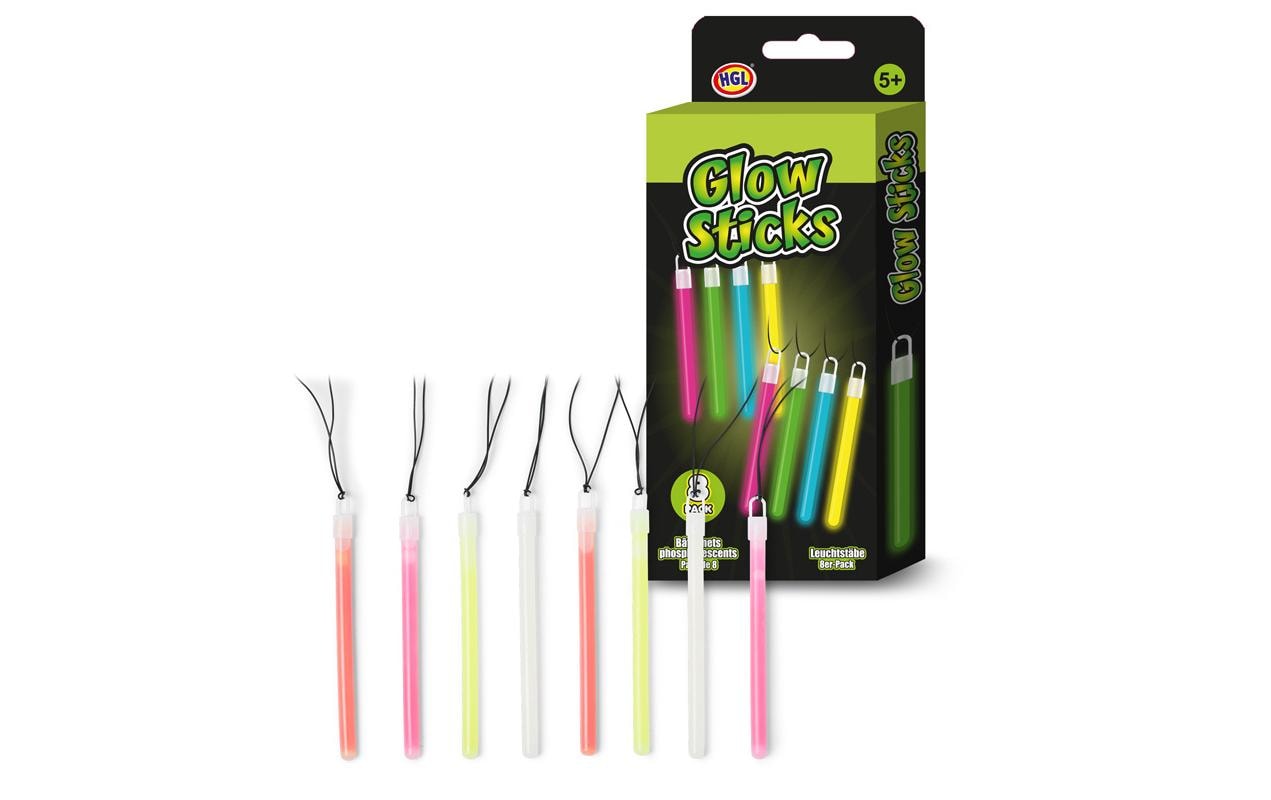 One for fun Knicklicht Stäbe 8 Stk, farbig, Kartonbox