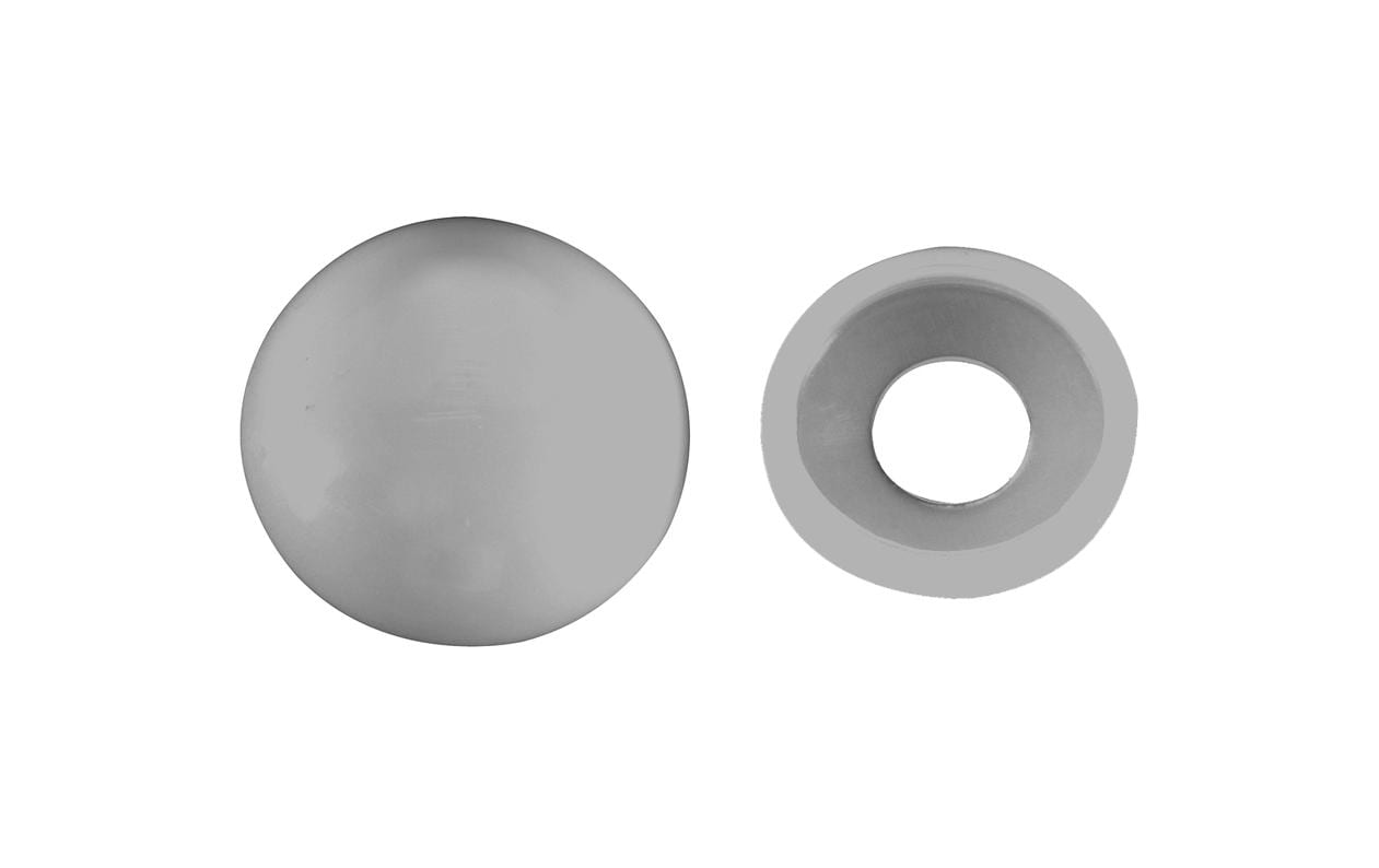 Krafter Abdeckkappen 2-teilig 15x 5 mm Kunststoff lichtgrau 8 ST