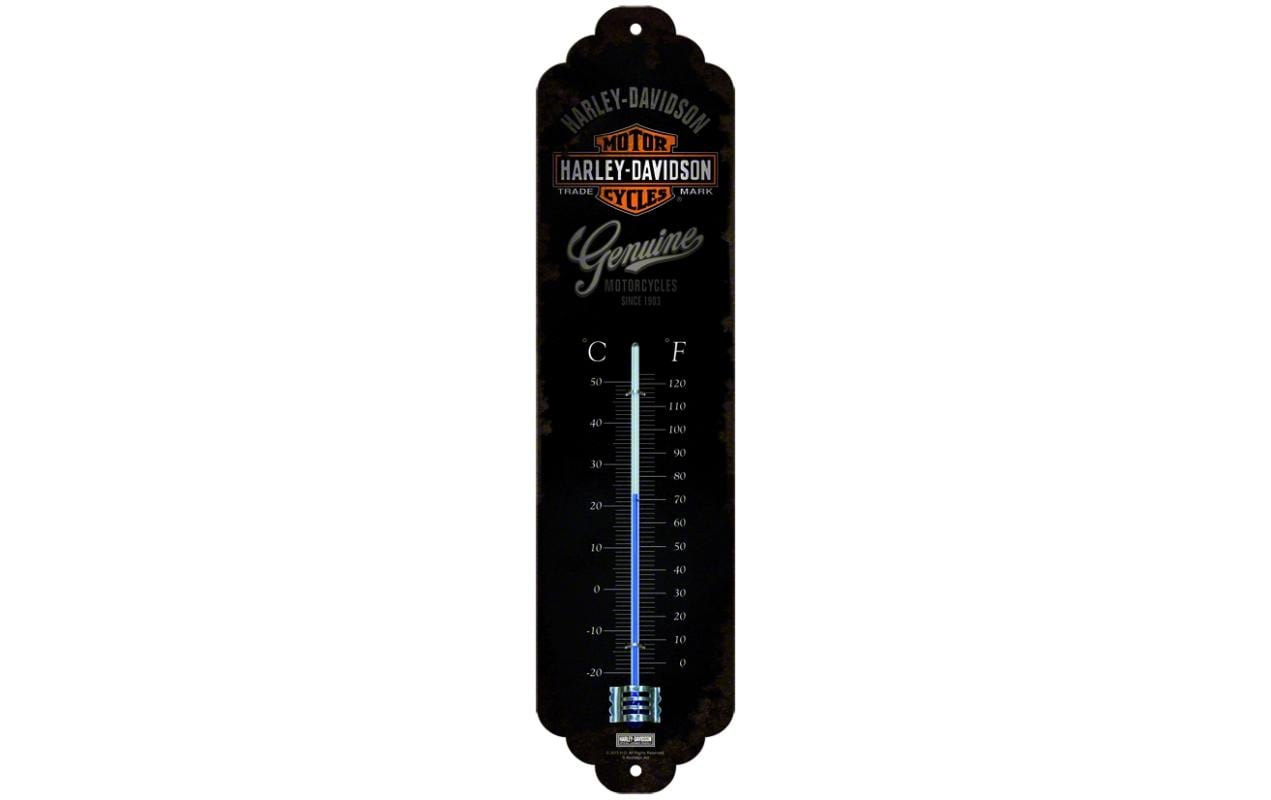 Nostalgic Art Thermometer Harley Davidson Metall, 28x7 cm, Celisus & Fahrenheit