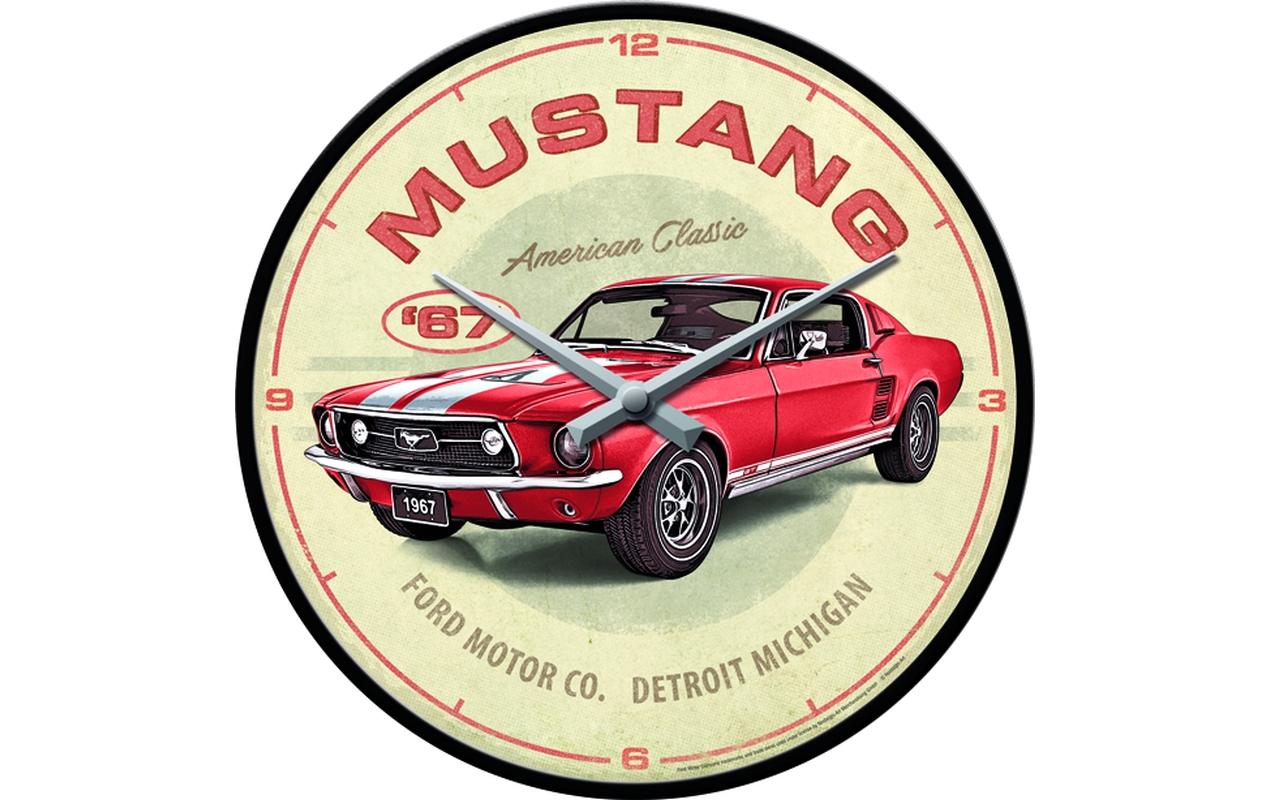 Nostalgic Art Wanduhr Ford Mustang 31x5.5 cm (DxT), exkl. AA Batterien
