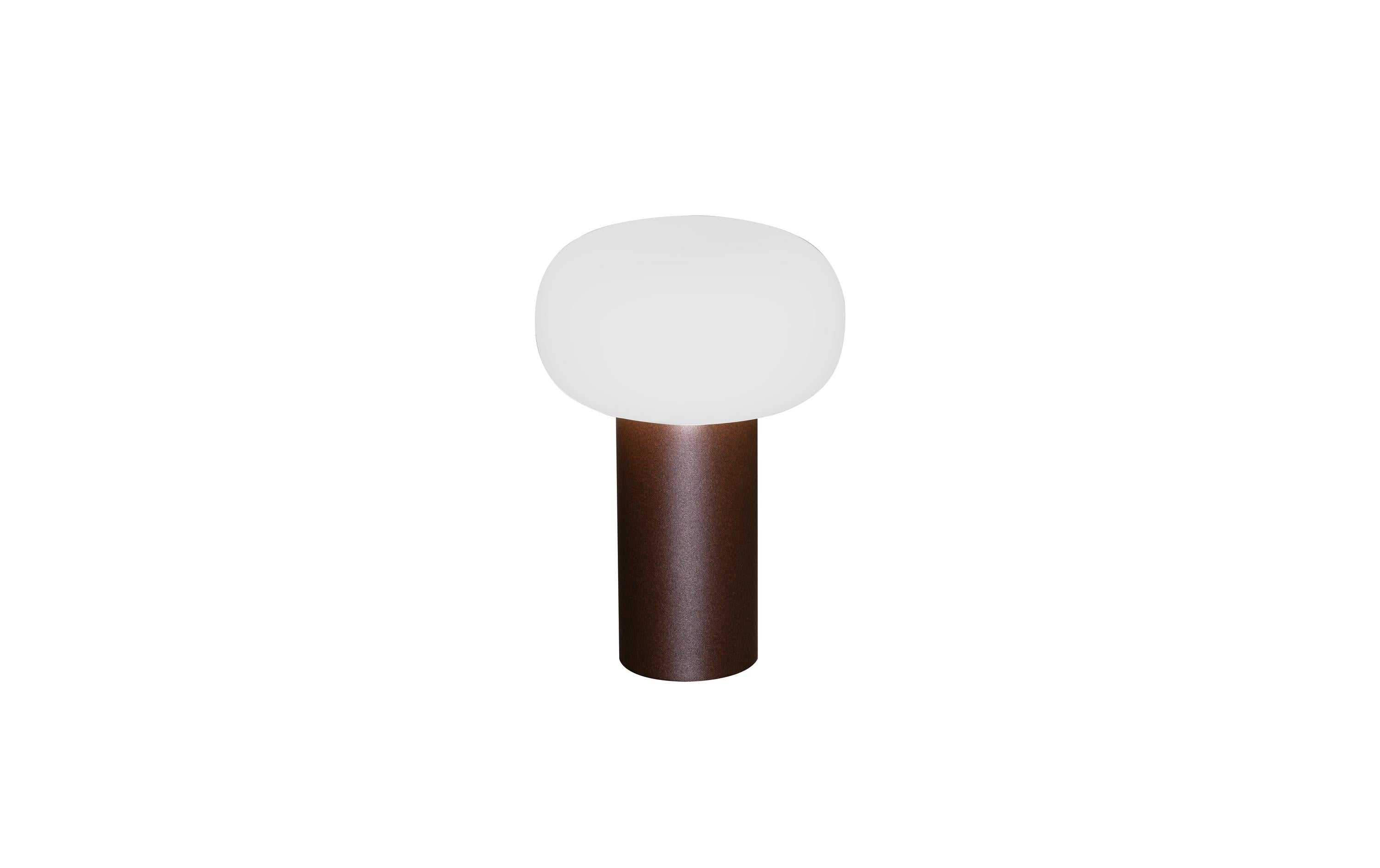 Konstsmide USB-Tischleuchte Antibes Rostfar LED ww RGB, Akku, Dimmbar / IP54