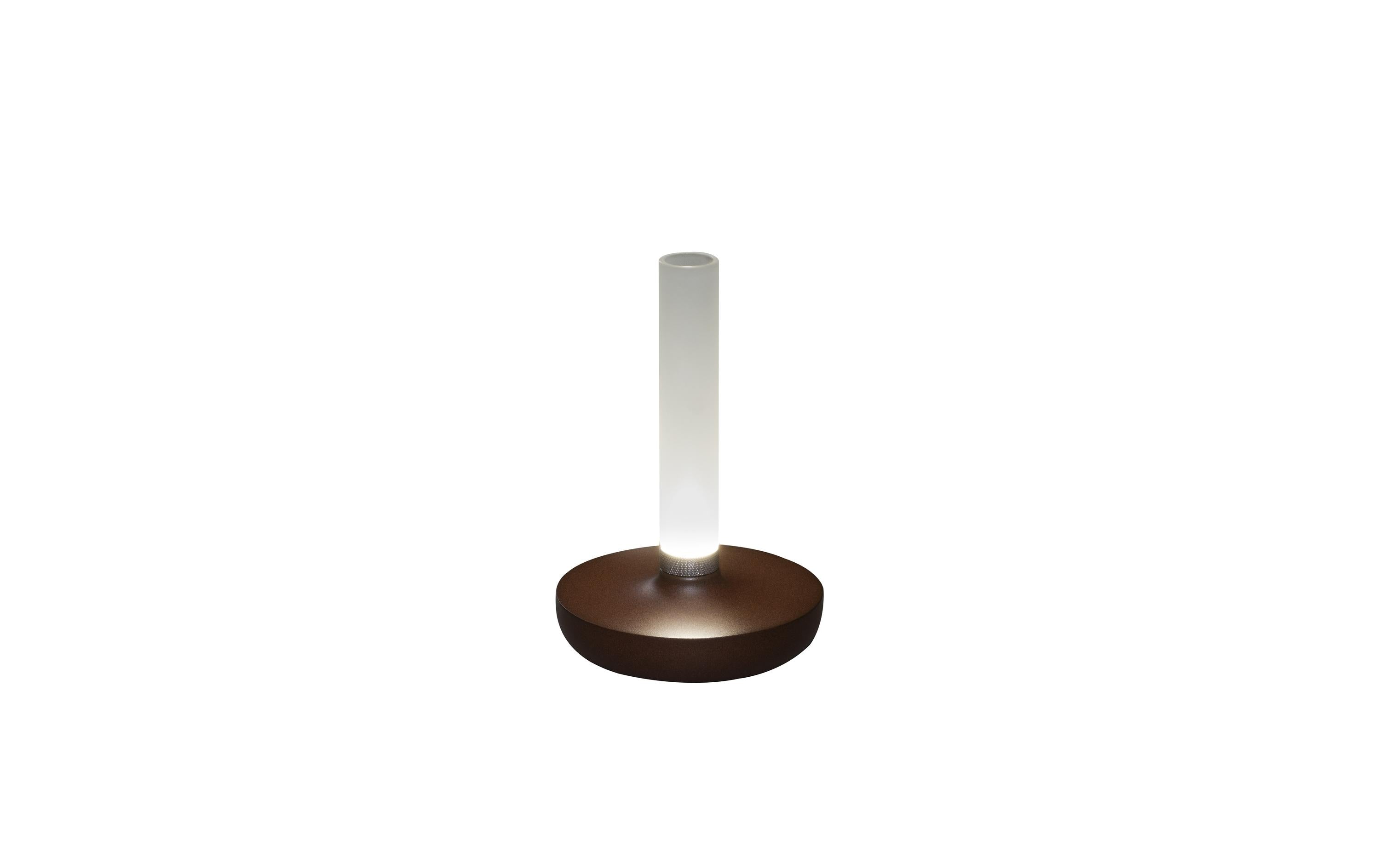 Konstsmide USB-Tischleuchte Biarritz Rostfa LED warmweiss, Akku, Dimmbar / IP54