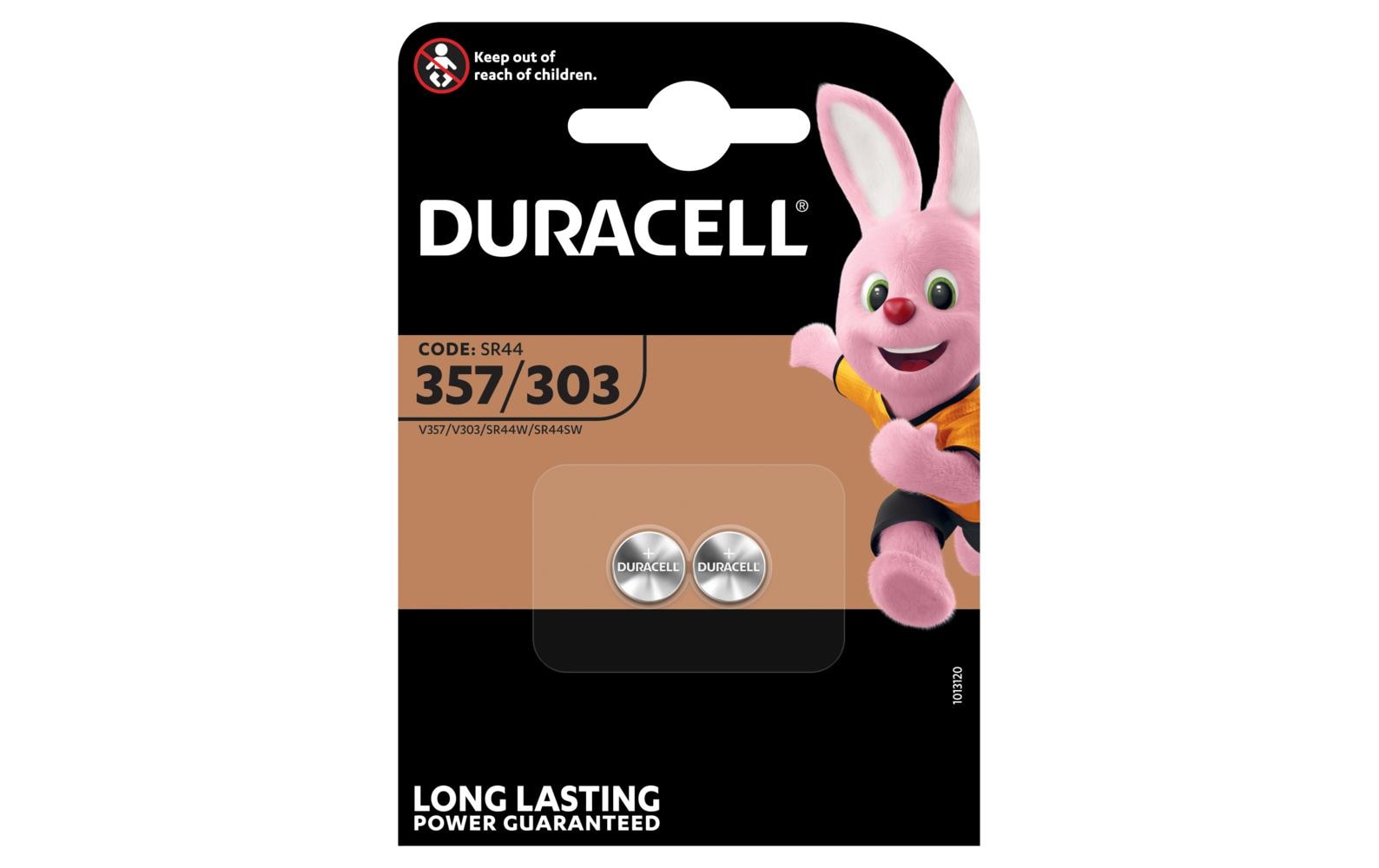 DURACELL Silberoxid 357 / 303, 2 Stk 1,5 Volt, 2 Stück