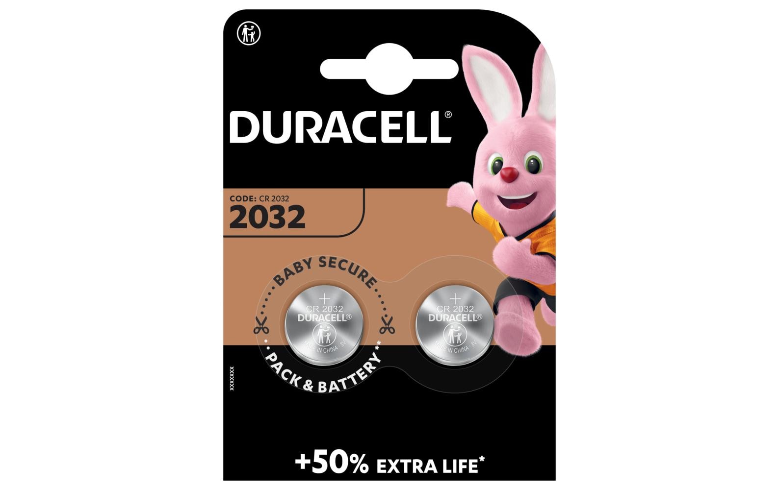 DURACELL Lithium CR2032, 2 Stk 3 Volt, 2 Stück
