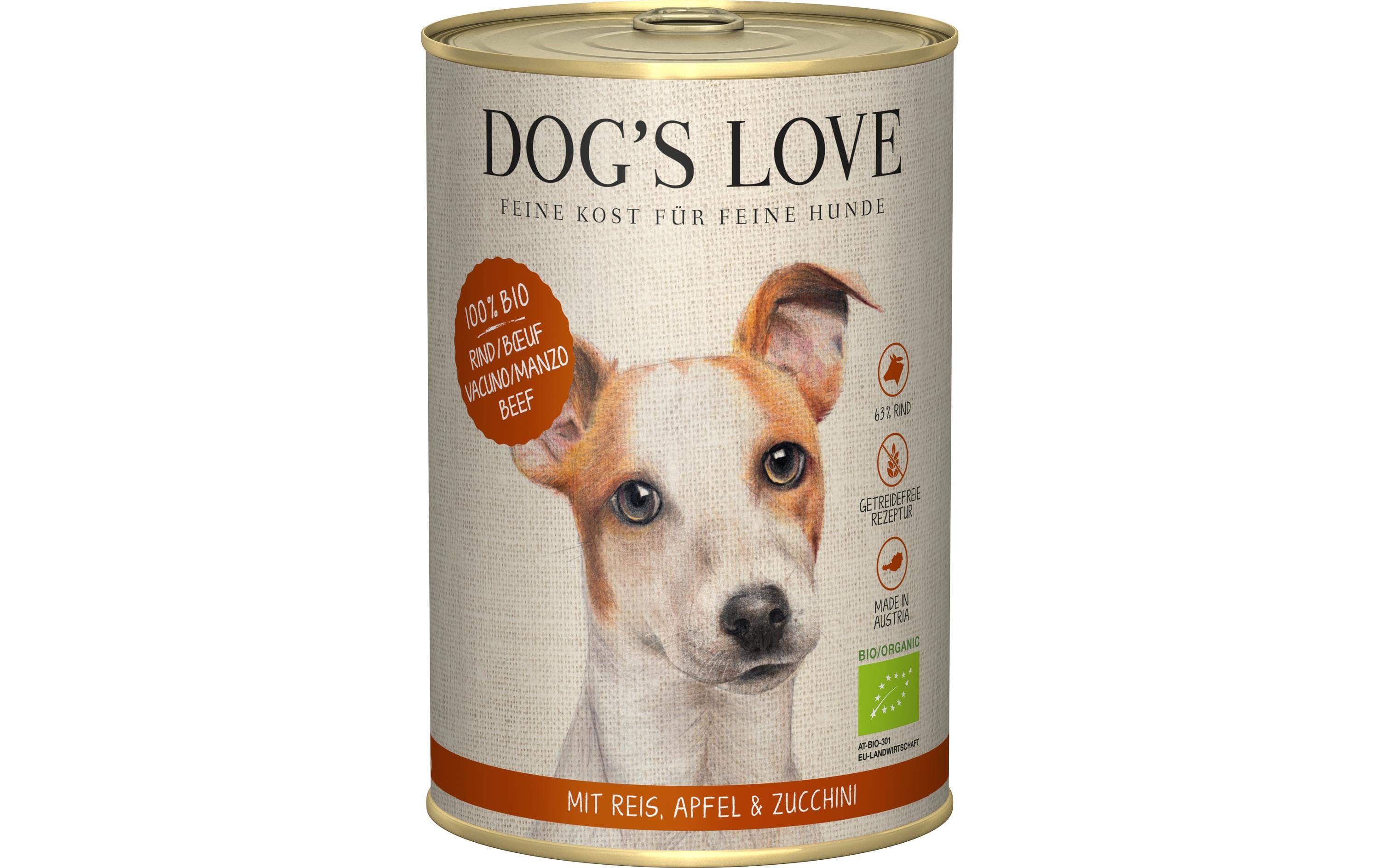 Dogs Love Nassfutter BIO Rind 400g