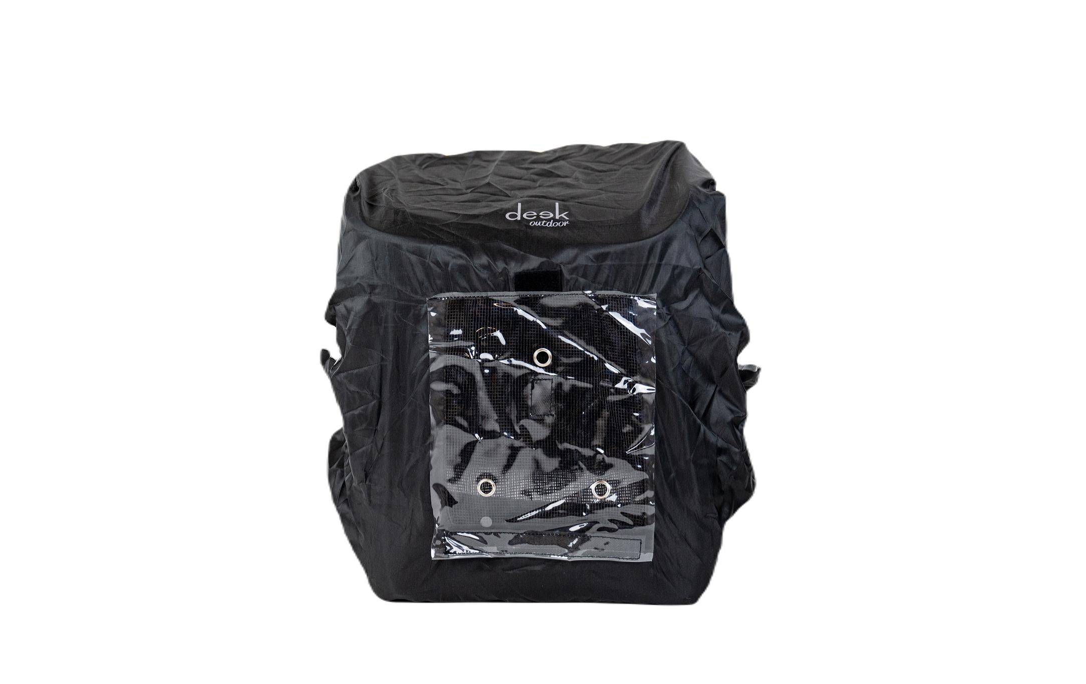 deek Regenschutz für Hunderucksack schwarz