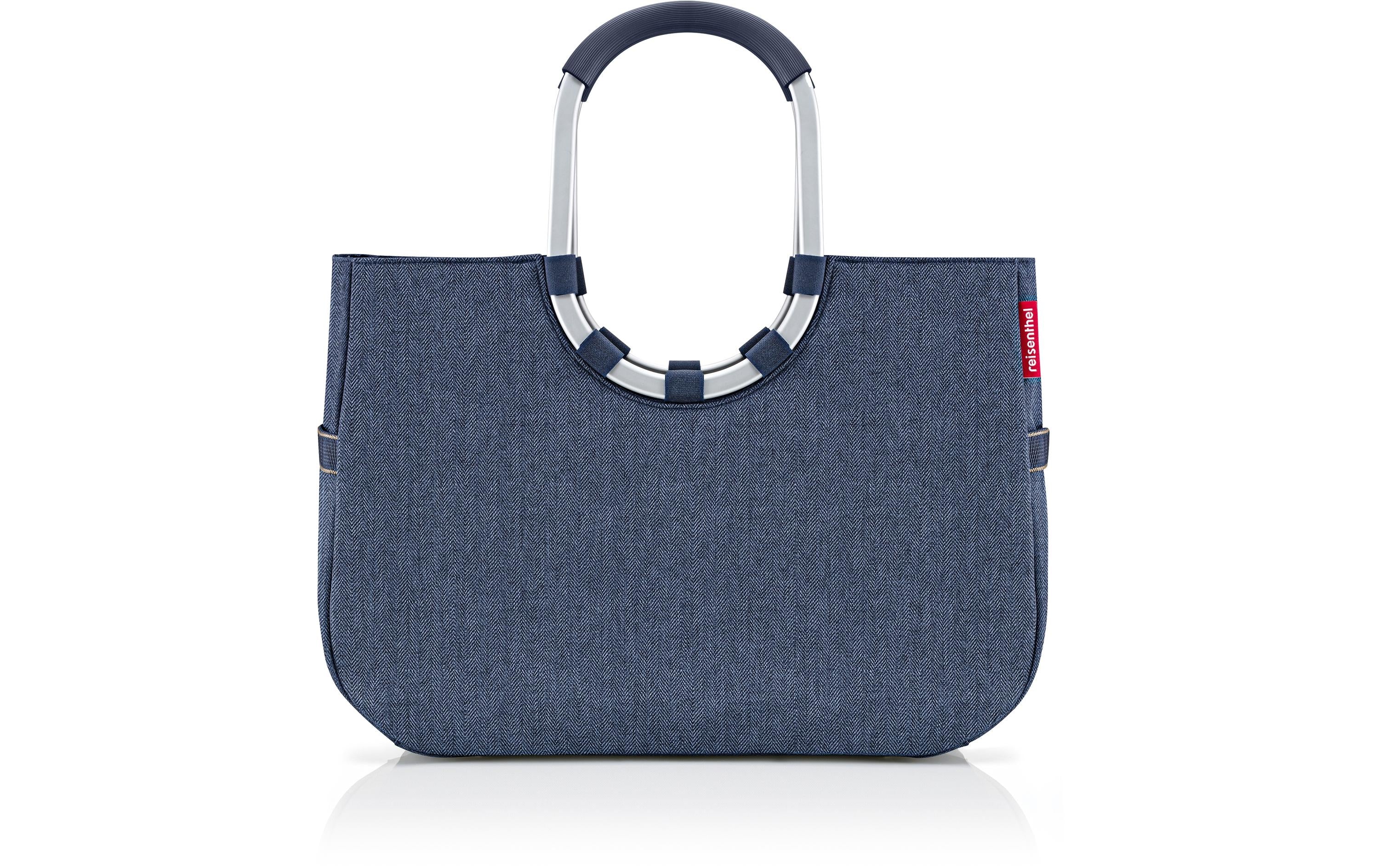 Reisenthel Einkaufskorb loopshopper L herringbone dark blue