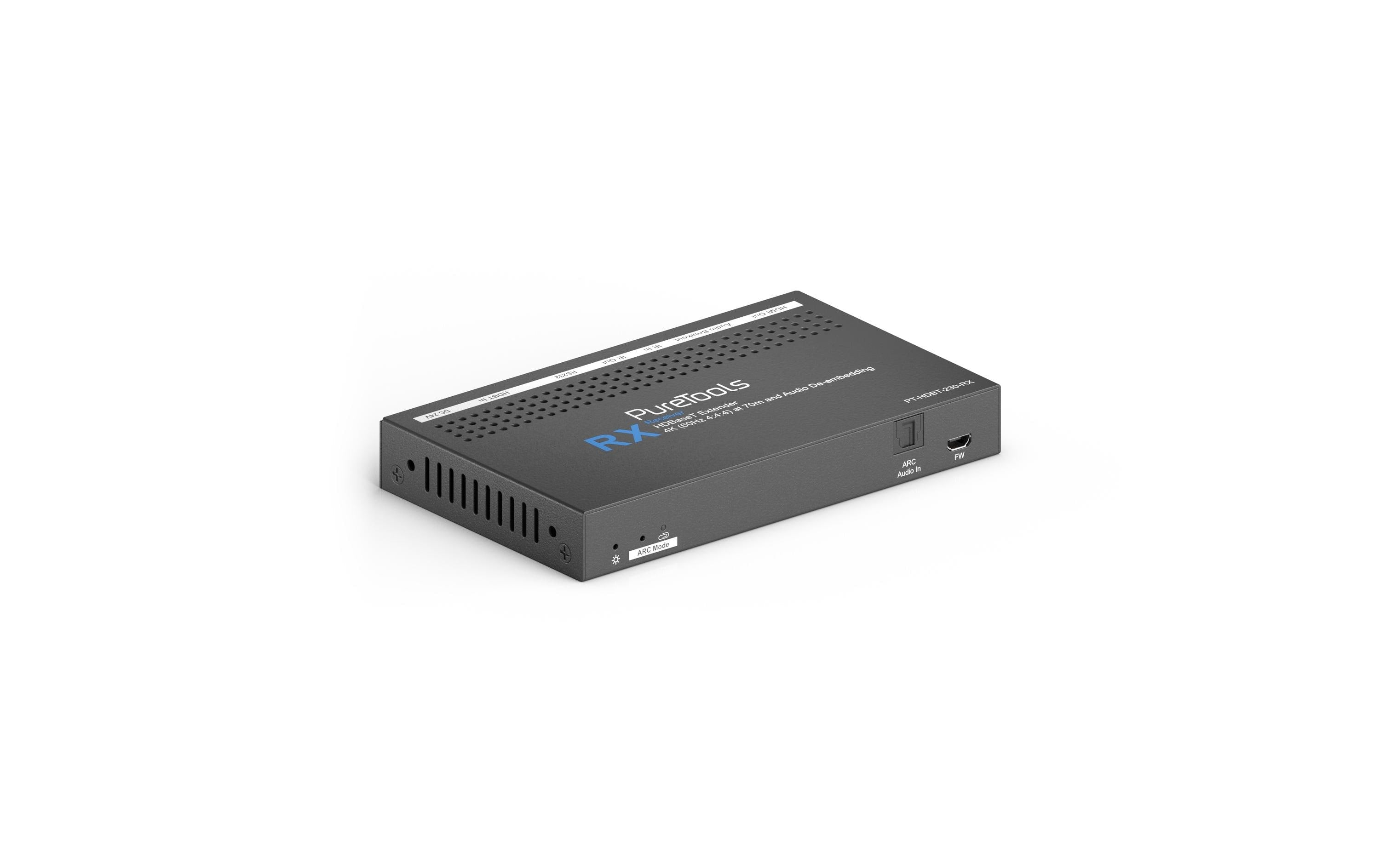 PureTools PT-HDBT-230-RX HDBaseT Receiver, HDMI/Audio/ARC/RS232, 4k