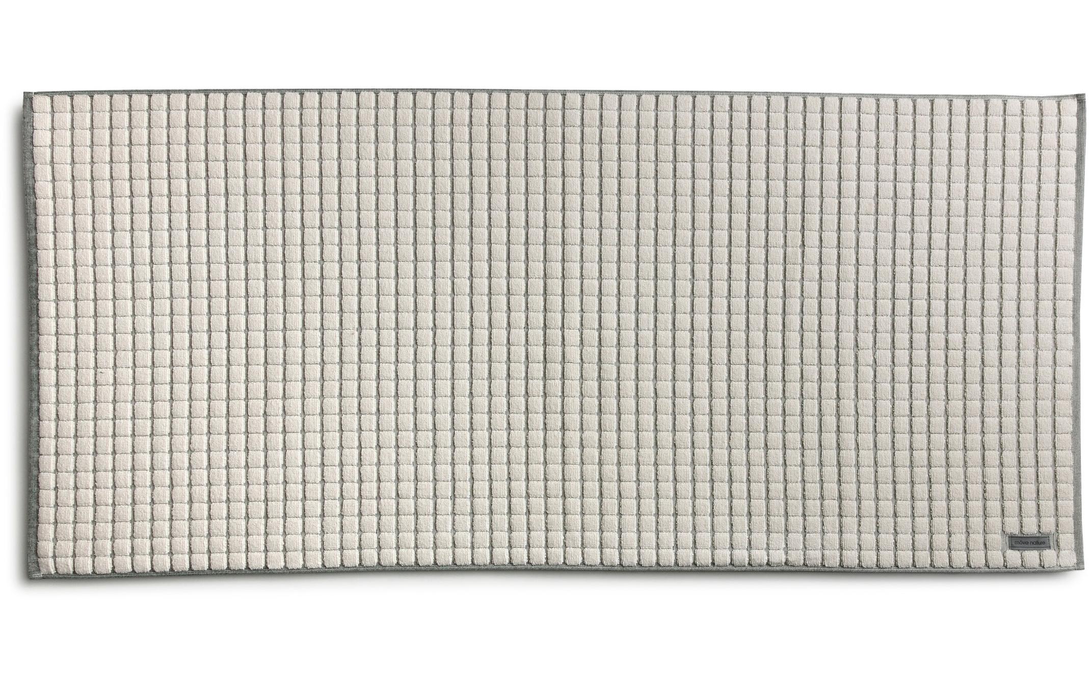 MÖVE Badteppich Eden Kästchen 60x130cm, 100% Baumwolle