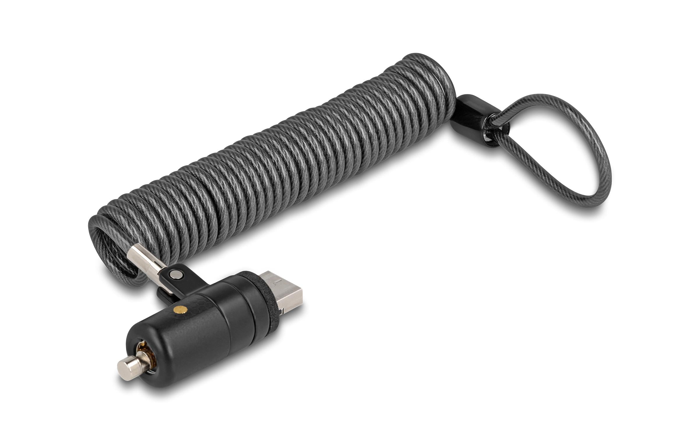 Navilock Notebook Sicherungsspiralkabel USB Typ-A Buchse mit Schlüssel