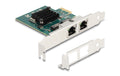 Delock PCI-Express x1 Karte 2xRJ45 Gigabit LAN, BCM5720