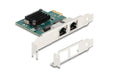 Delock PCI-Express x1 Karte 2xRJ45 Gigabit LAN, BCM5718