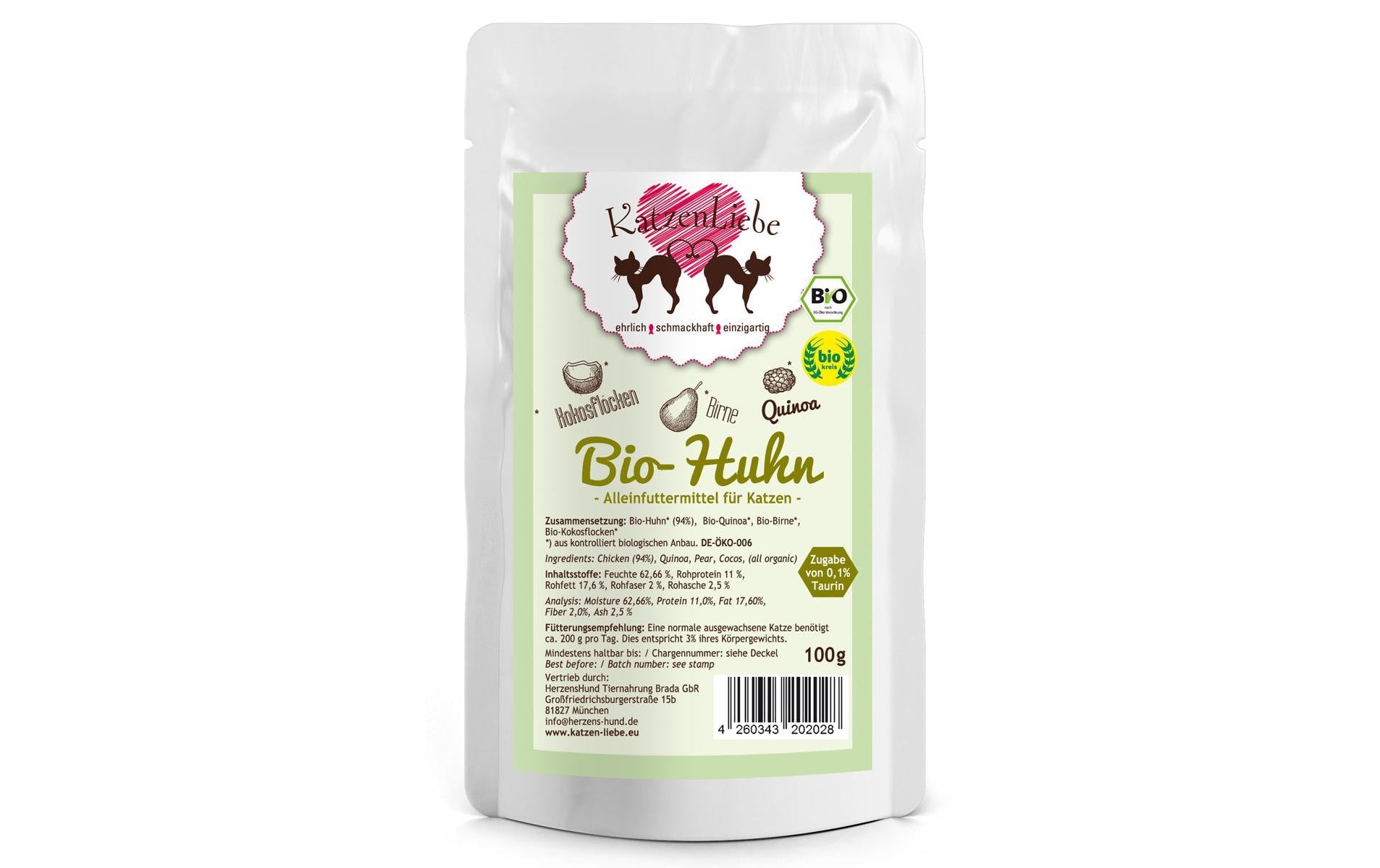 Katzenliebe Bio-Huhn mit Bio-Quinoa 100g