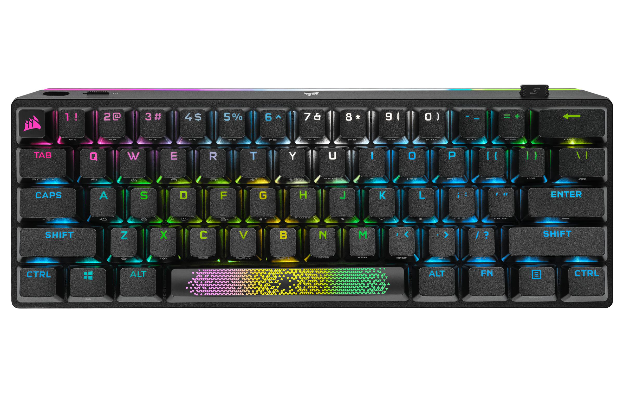 Corsair K70 Pro Mini WL, MX Speed Silver wireless oder USB, mechanisch, RGB