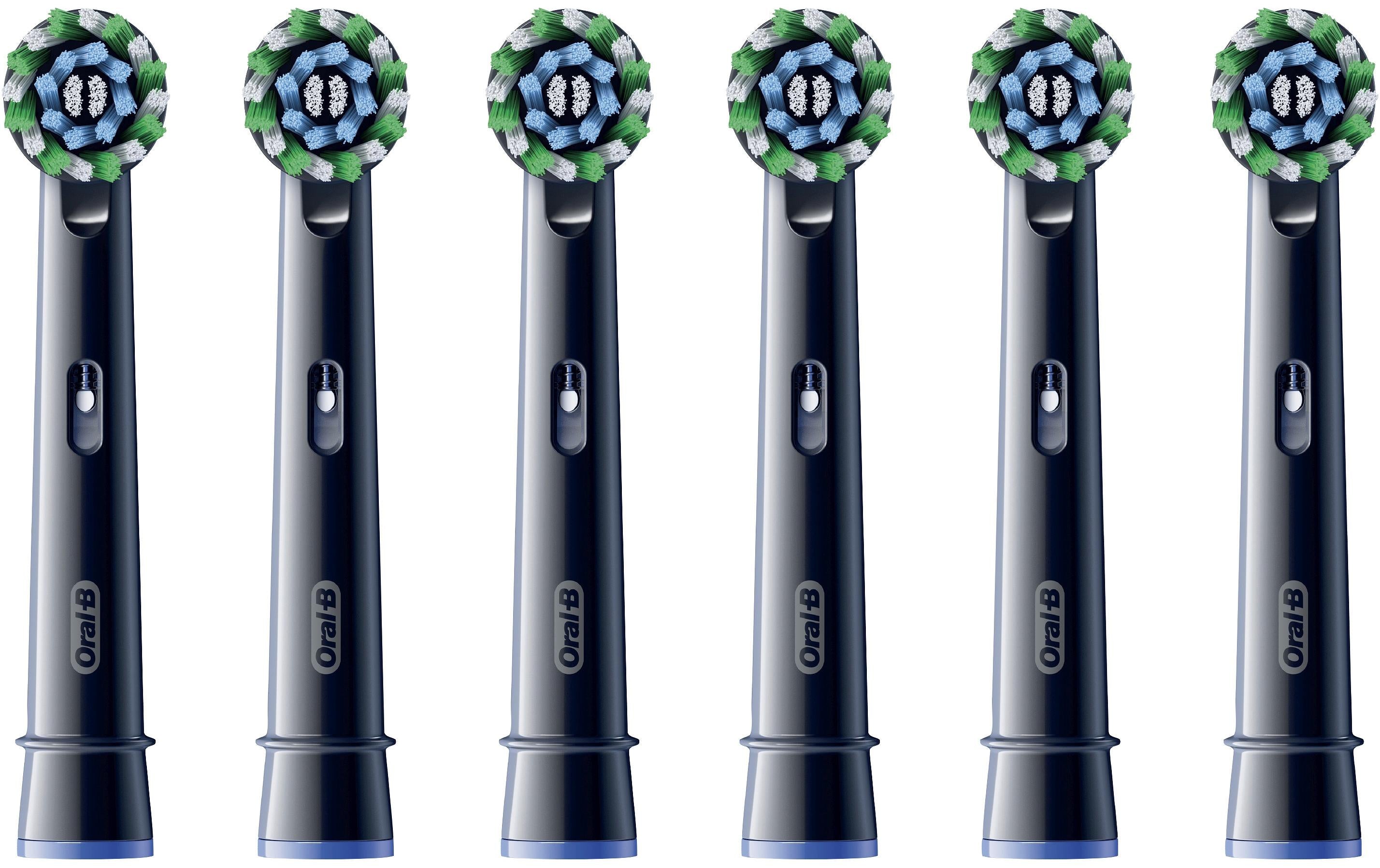 Oral-B Ersatzbürsten CrossAction 6er X-Filaments, schwarz, 6 Stück