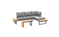 COCON Lounge-Set Ascona anthrazit/grau, 175x78x70cm