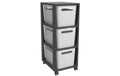 Rotho Tower 3 x 16 l BRISEN mit Rollen weis 36,7 x 29,6 x 77