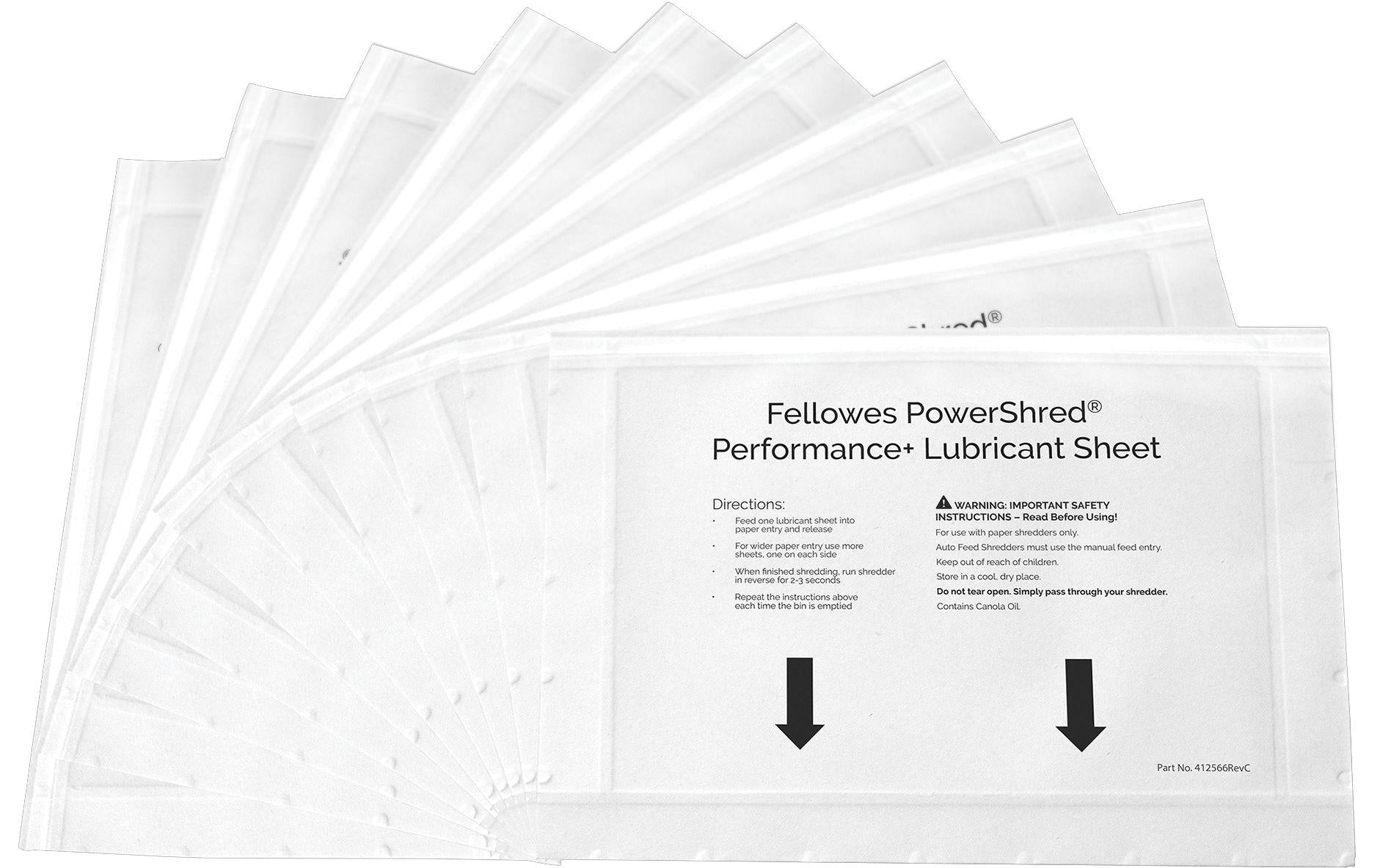 Fellowes Powershred Perfomance+Ölblätter 10 Blätter