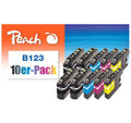 Peach Brother LC-123, Multi 10-Packk 4x bk je 2x c/m/y, 4x19 ml, 6x8.1 ml