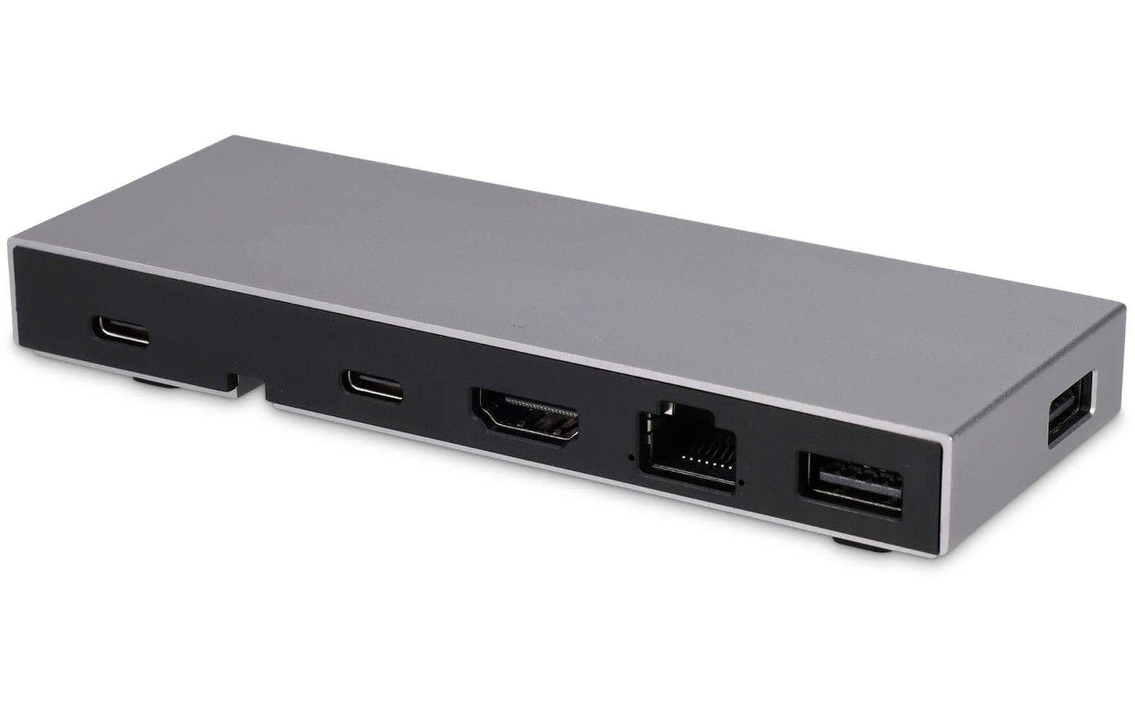 LMP USB Compact Dock 2, 6 Port, 4K HDMI, TB, USB-C, USB-3.0, Ethernet, grau