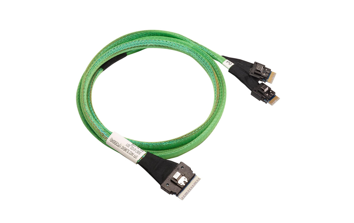 Broadcom SAS Kabel: SFF-8654 -2xSFF-8654 1m, für 2x SlimSAS x4 Backplane