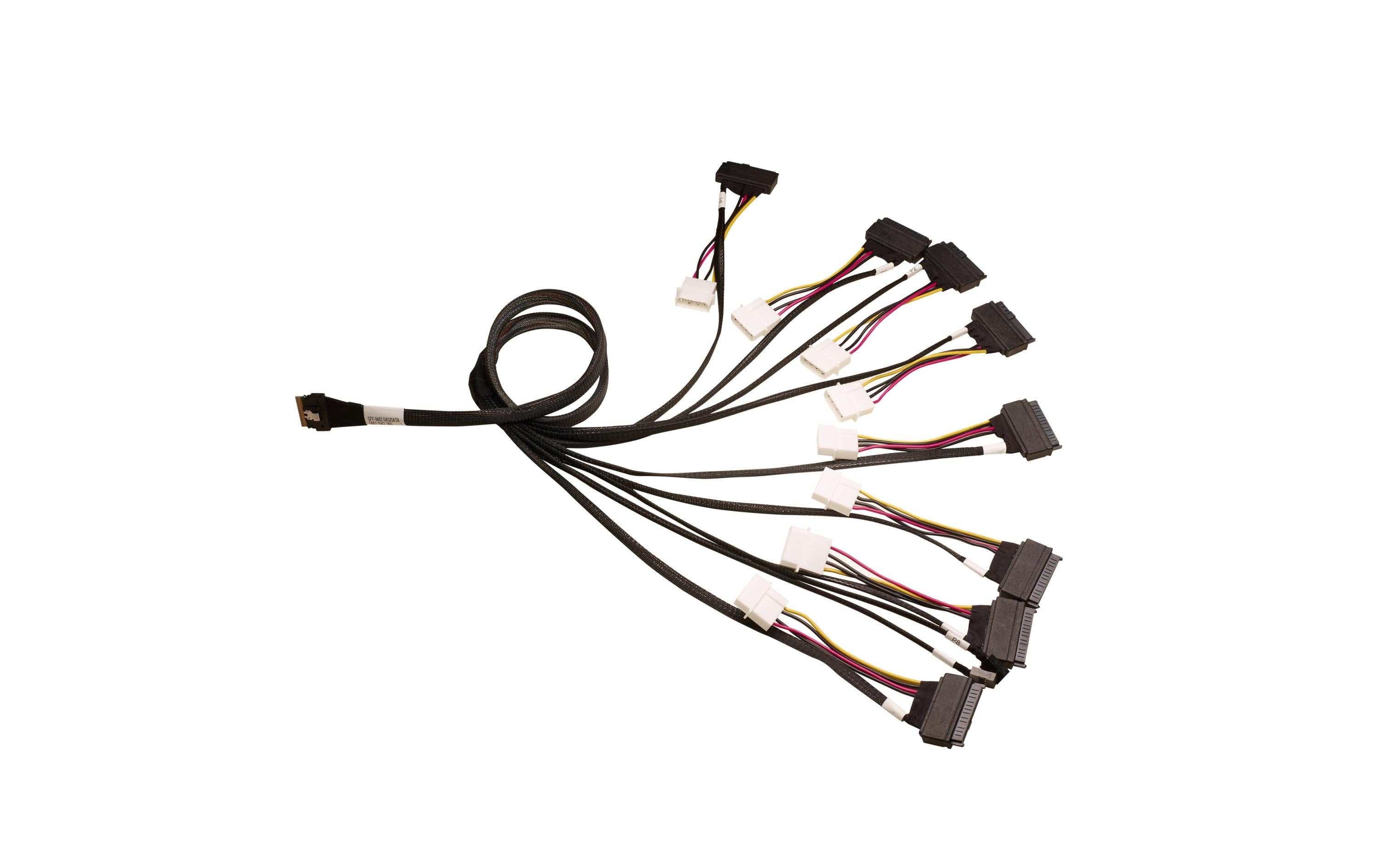 Broadcom SAS Kabel: SFF-8654 -8xSFF-8639 U3 1m, für 8x U.3  Geräte