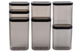 FURBER Vorratsdose schwarz 7-Set 2 x 2L, 2 x 1.5L, 1 x 1L, 2 x 470ml