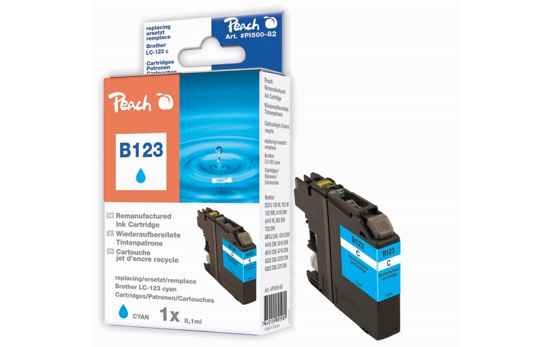 Peach Brother LC-123, cyan 8.1 ml, 1185 Seiten
