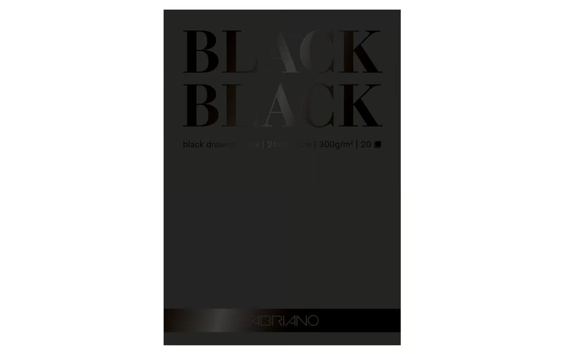 Fabriano Künstlerpapier Black Black A4 300g/m2, 20 Bl, A4