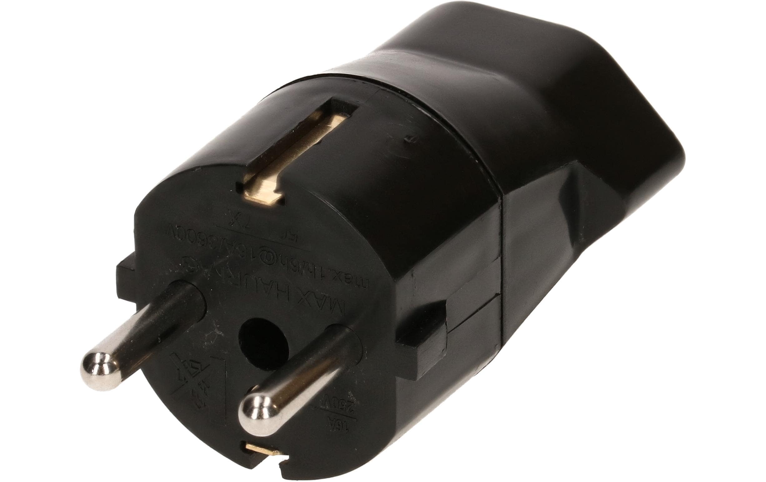 Max Hauri Reiseadapter Schuko / Typ23 schwarz, 3-polig