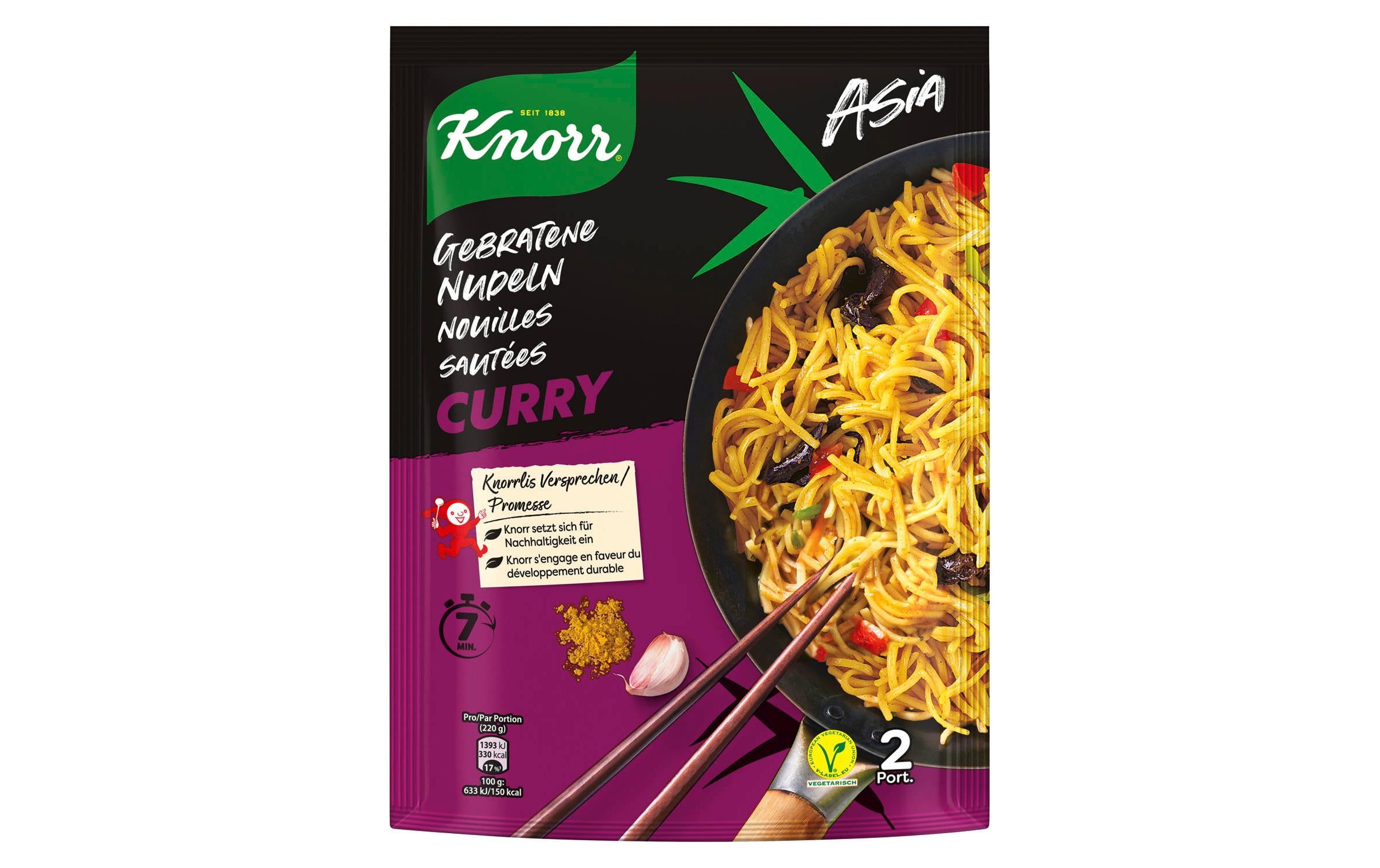 Asia Gebratene Nudeln Curry 150g
