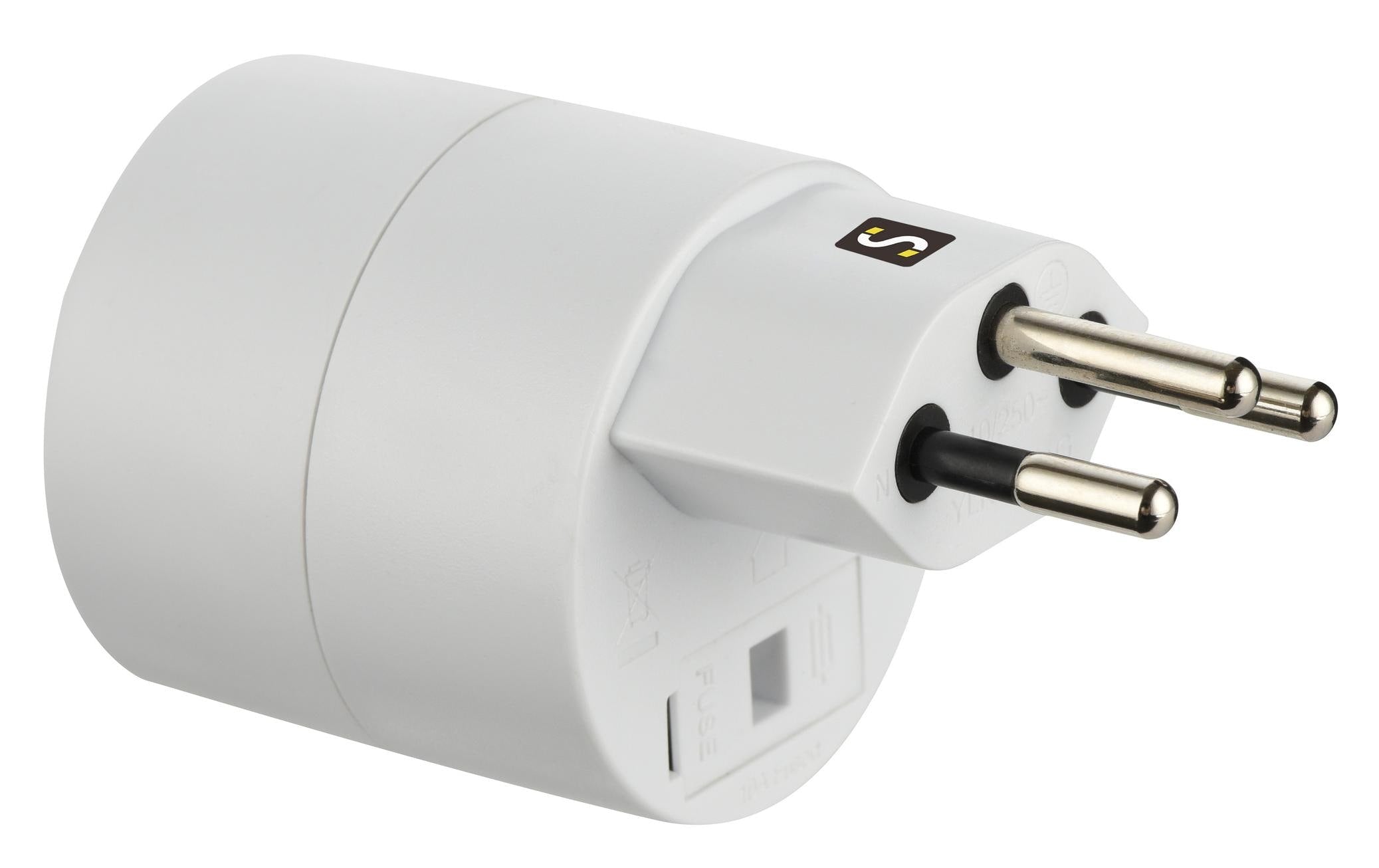 Reiseadapter NO BLOCK (offen) Ein: SchuKo Typ F  Aus:CH T12, 10A, offen